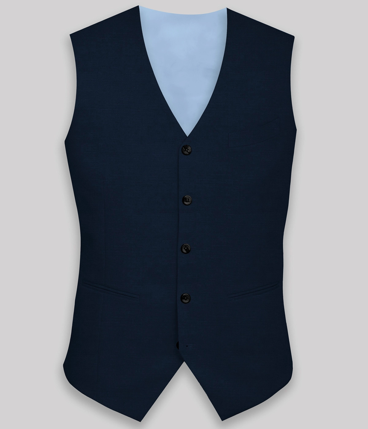 Presidential Navy Linen Vest-1