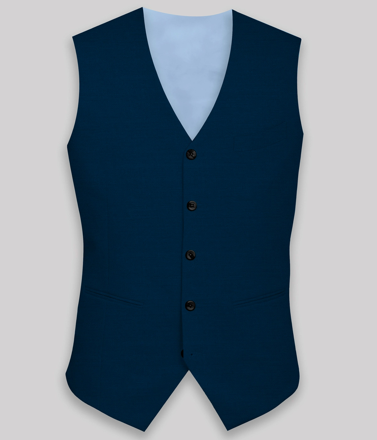 Harbor Blue Linen Vest-1