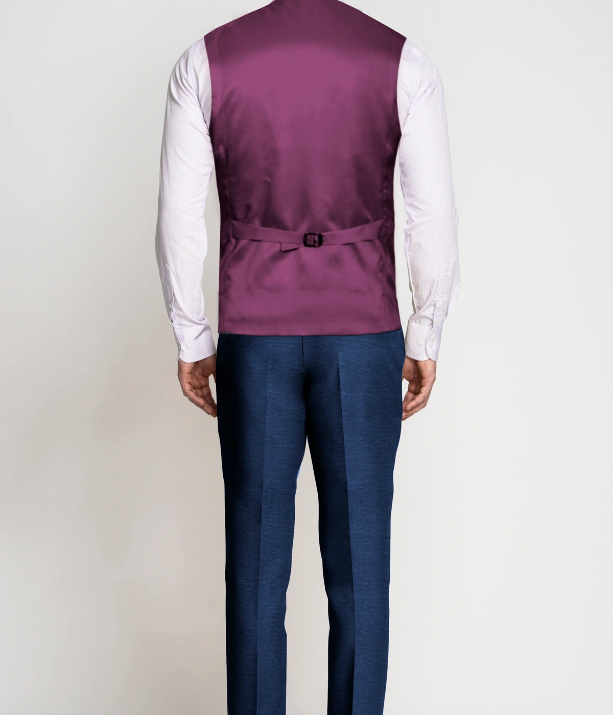 Soho Blue Linen Wool Vest- view-1
