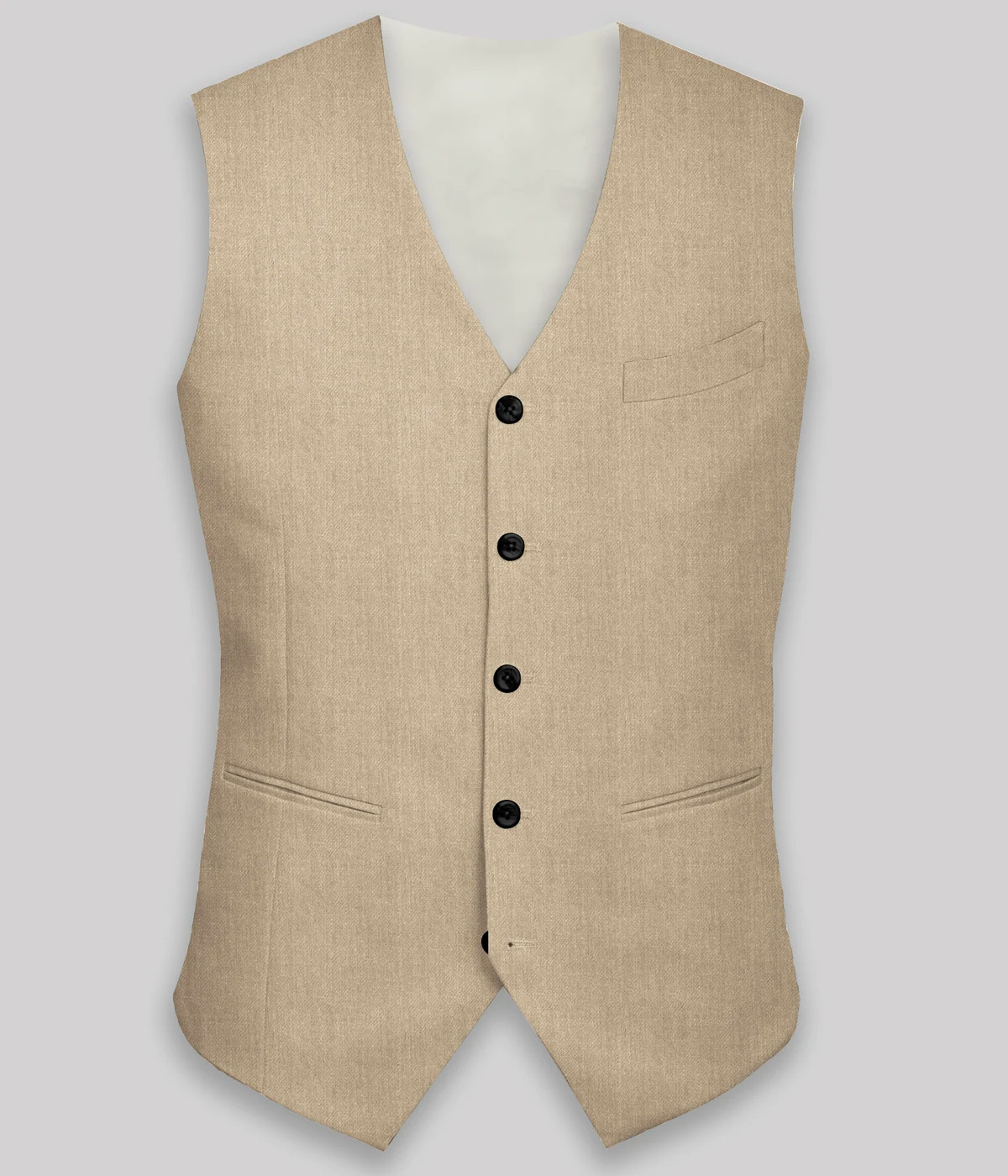 Colorado Camel Linen Vest-1