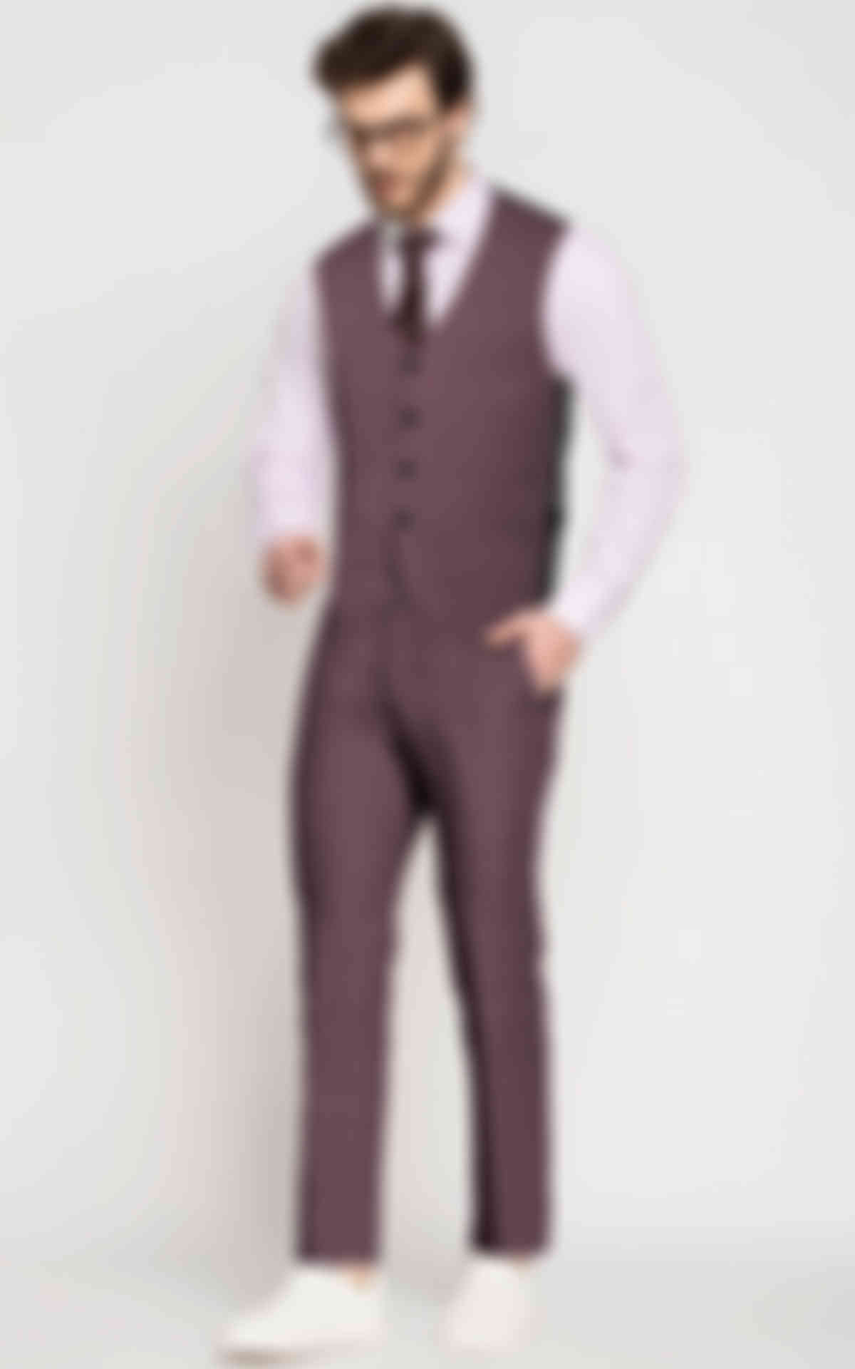 Earthy Purple Linen Vest image