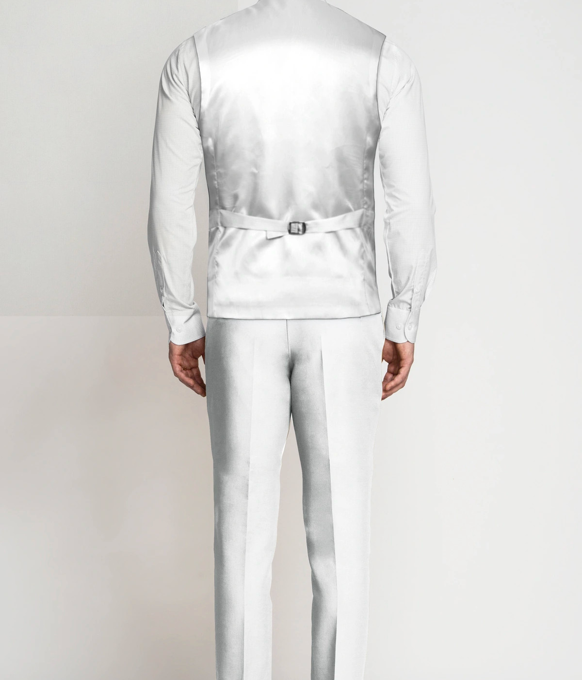 Cardiff Off White Linen Vest- view-1