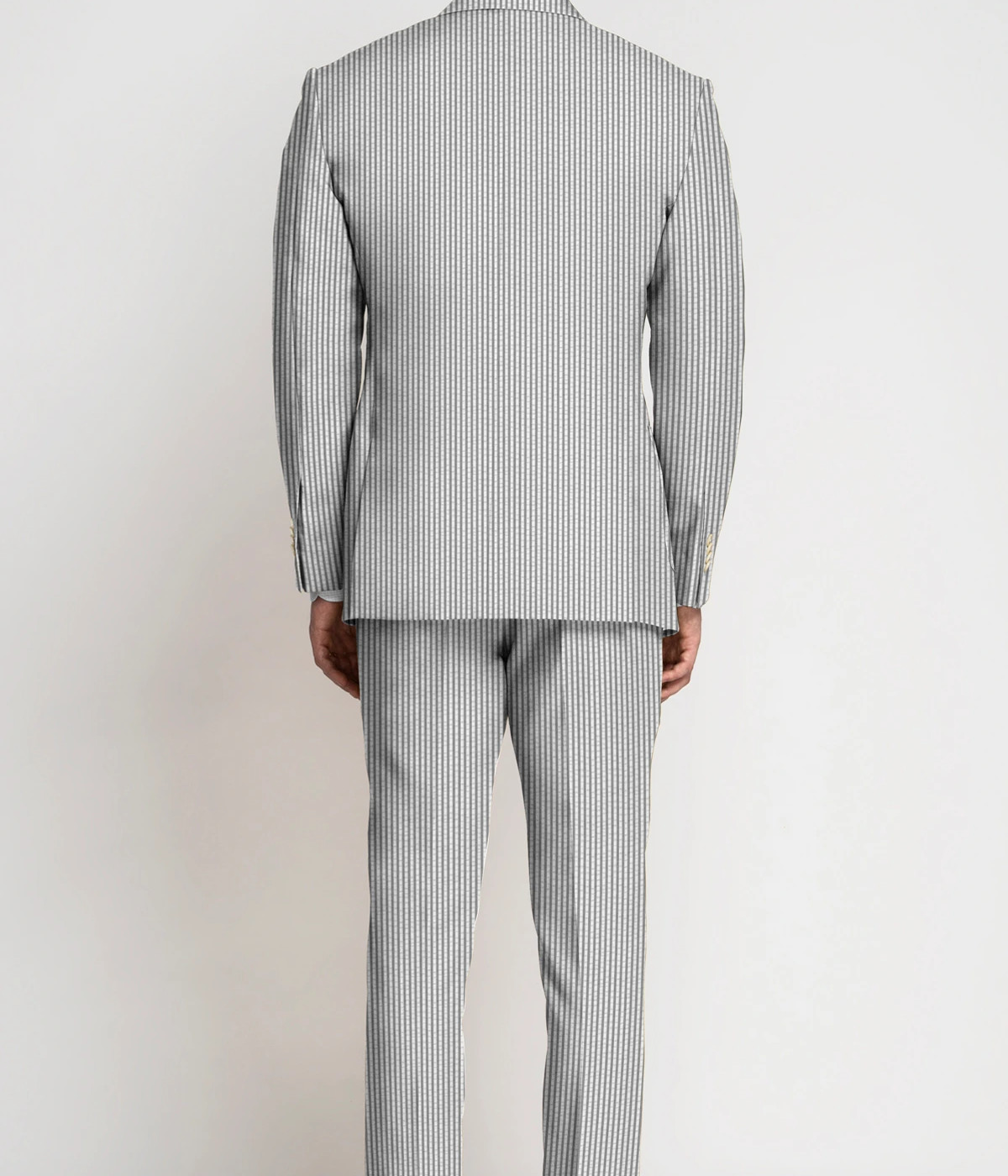 Grey Seersucker Cotton Suit- view-1