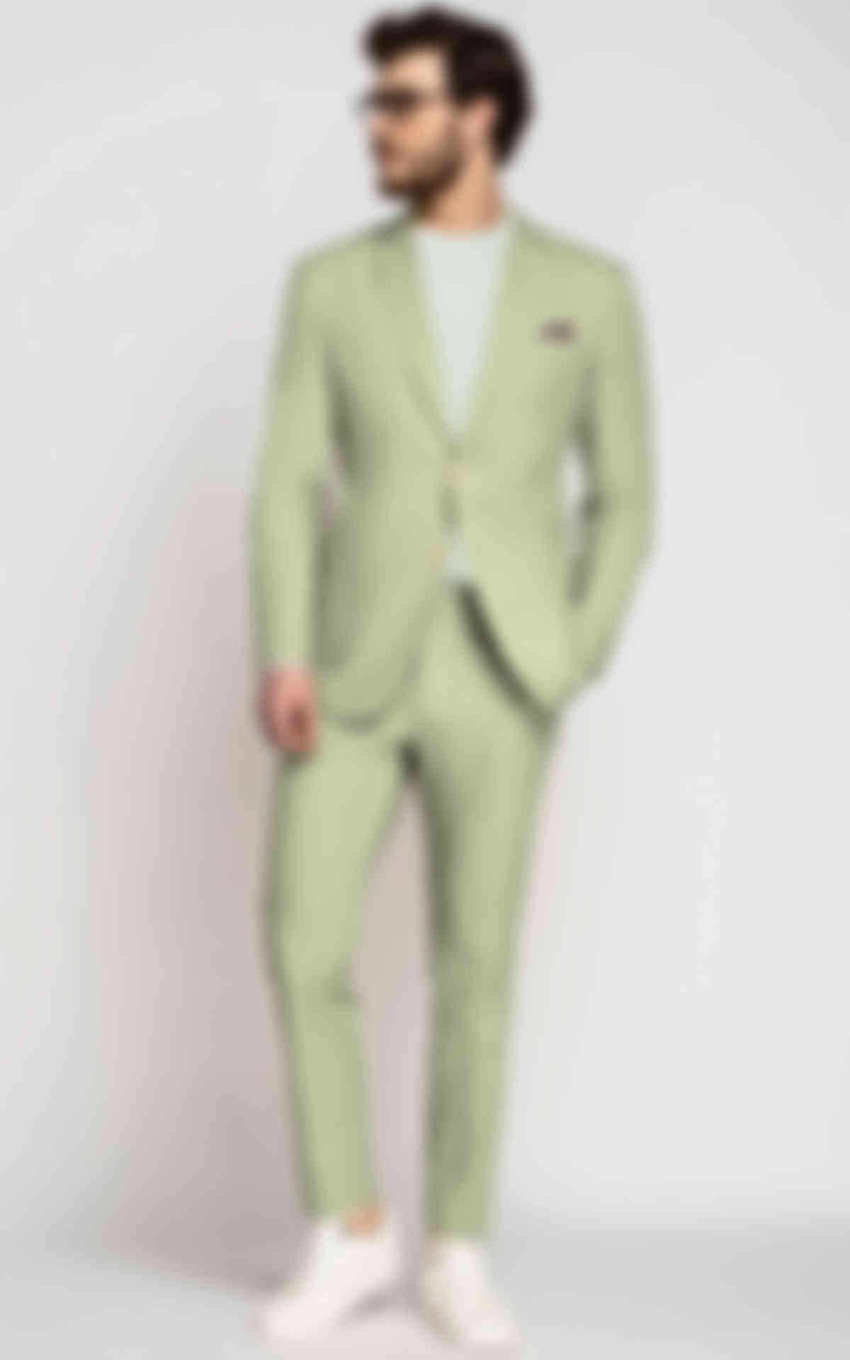 Lime Green Seersucker Cotton Suit