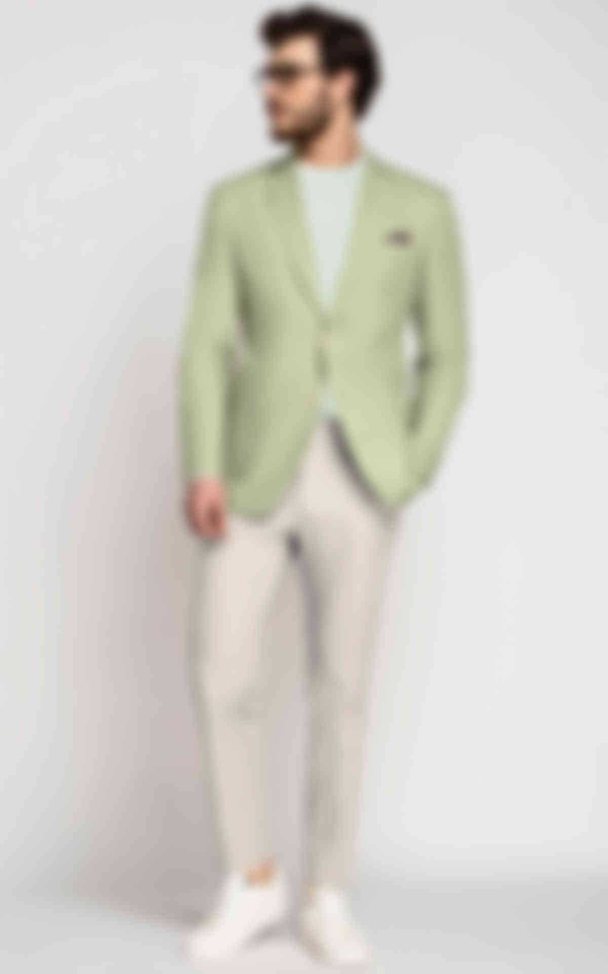 Lime Green Seersucker Cotton Blazer image