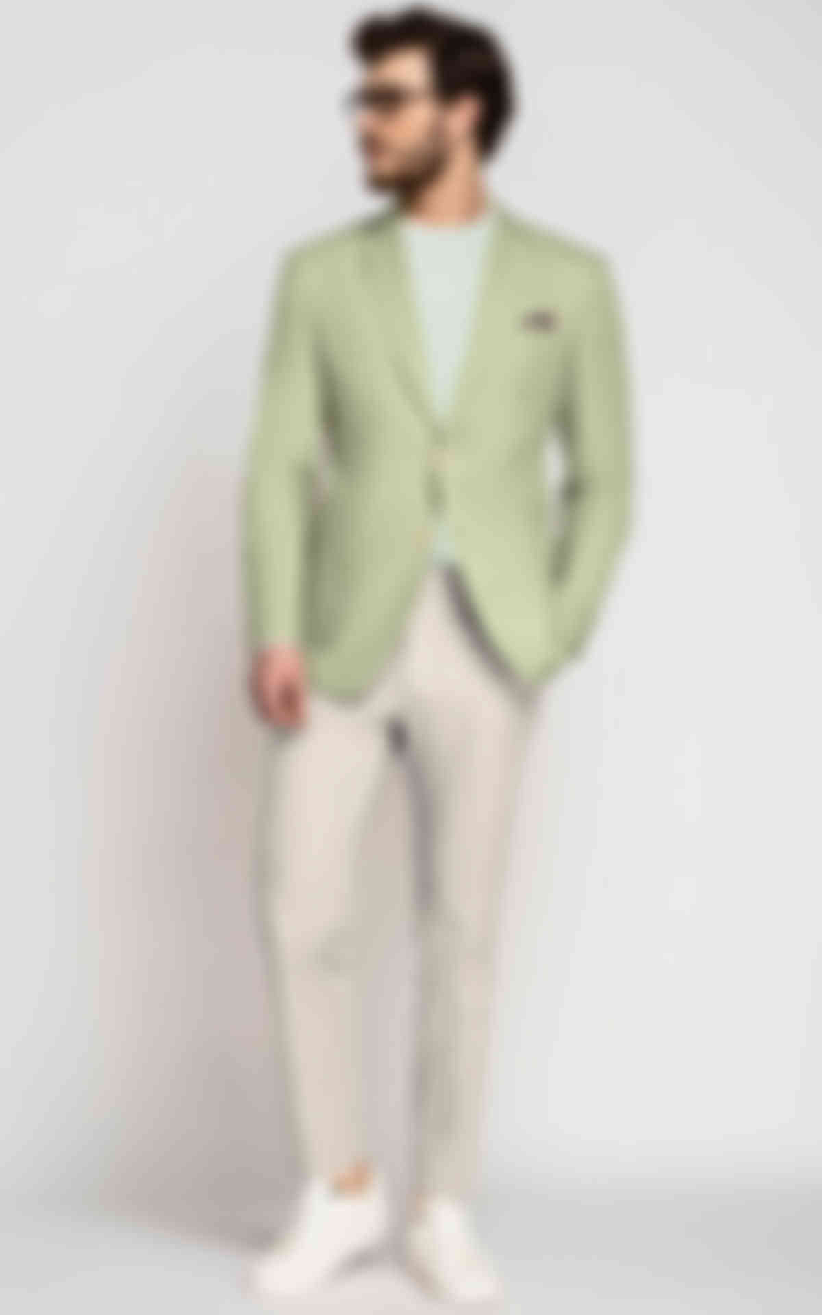 Lime Green Seersucker Cotton Blazer