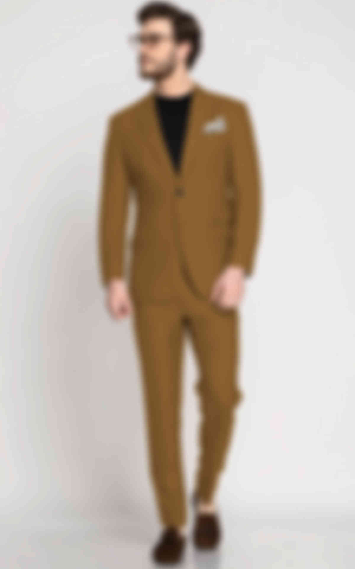 Golden Khaki Corduroy Suit image