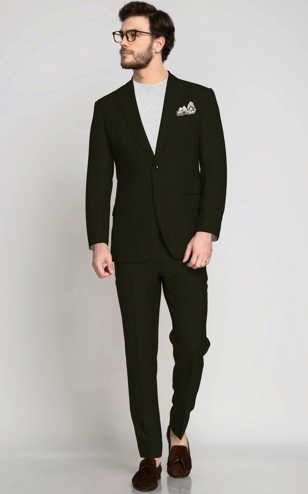 Olive Green Corduroy Suit