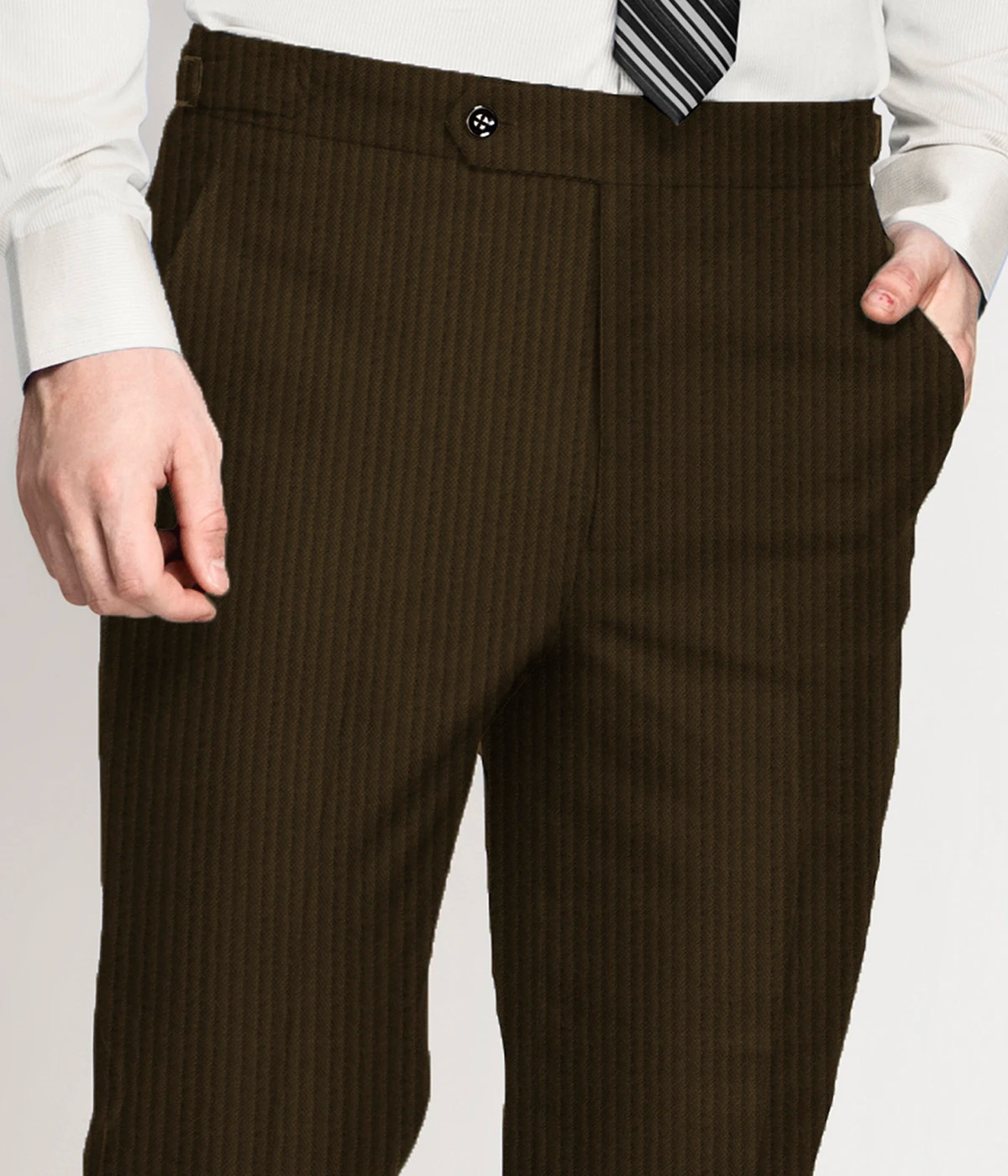 Country Brown Corduroy Pants-1