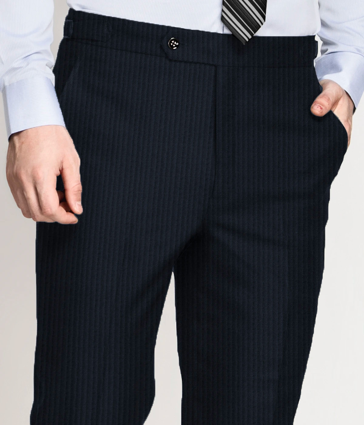Navy Corduroy Pants-1