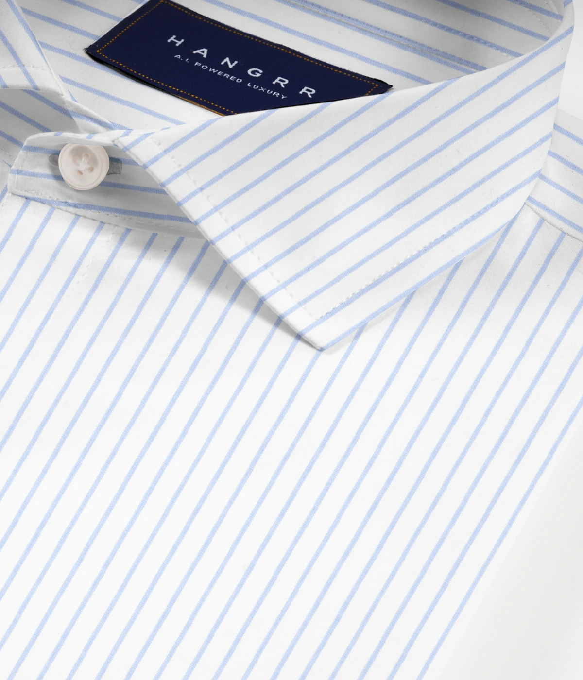 White Blue Stripes Shirt- view-1