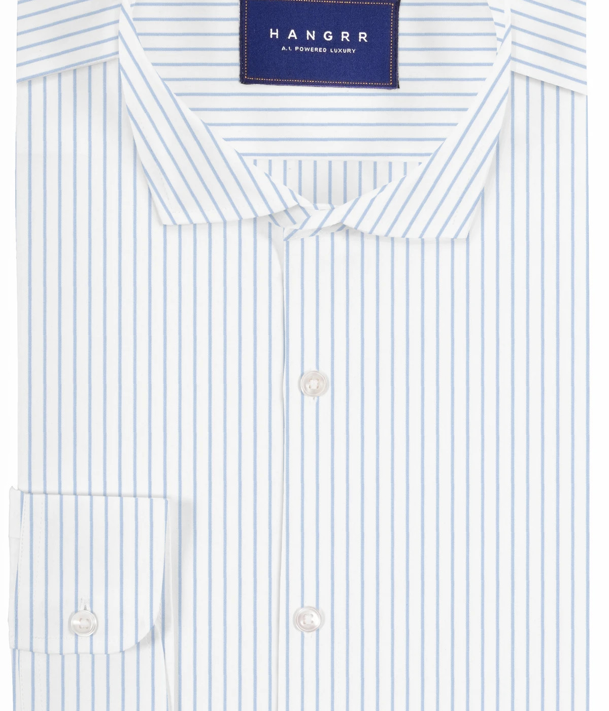 White Blue Stripes Shirt- view-2
