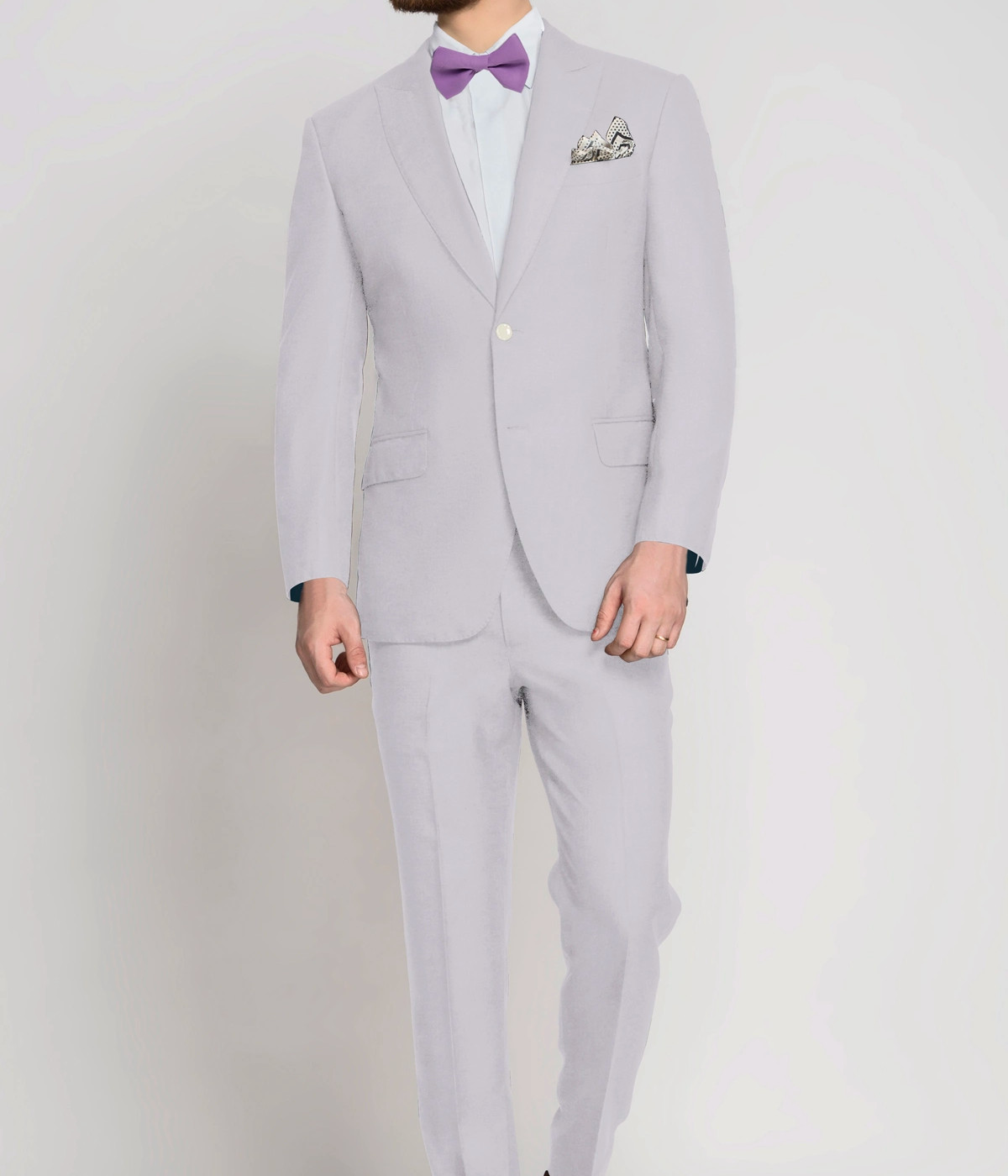Pastel Lavender Wool Suit- view-2