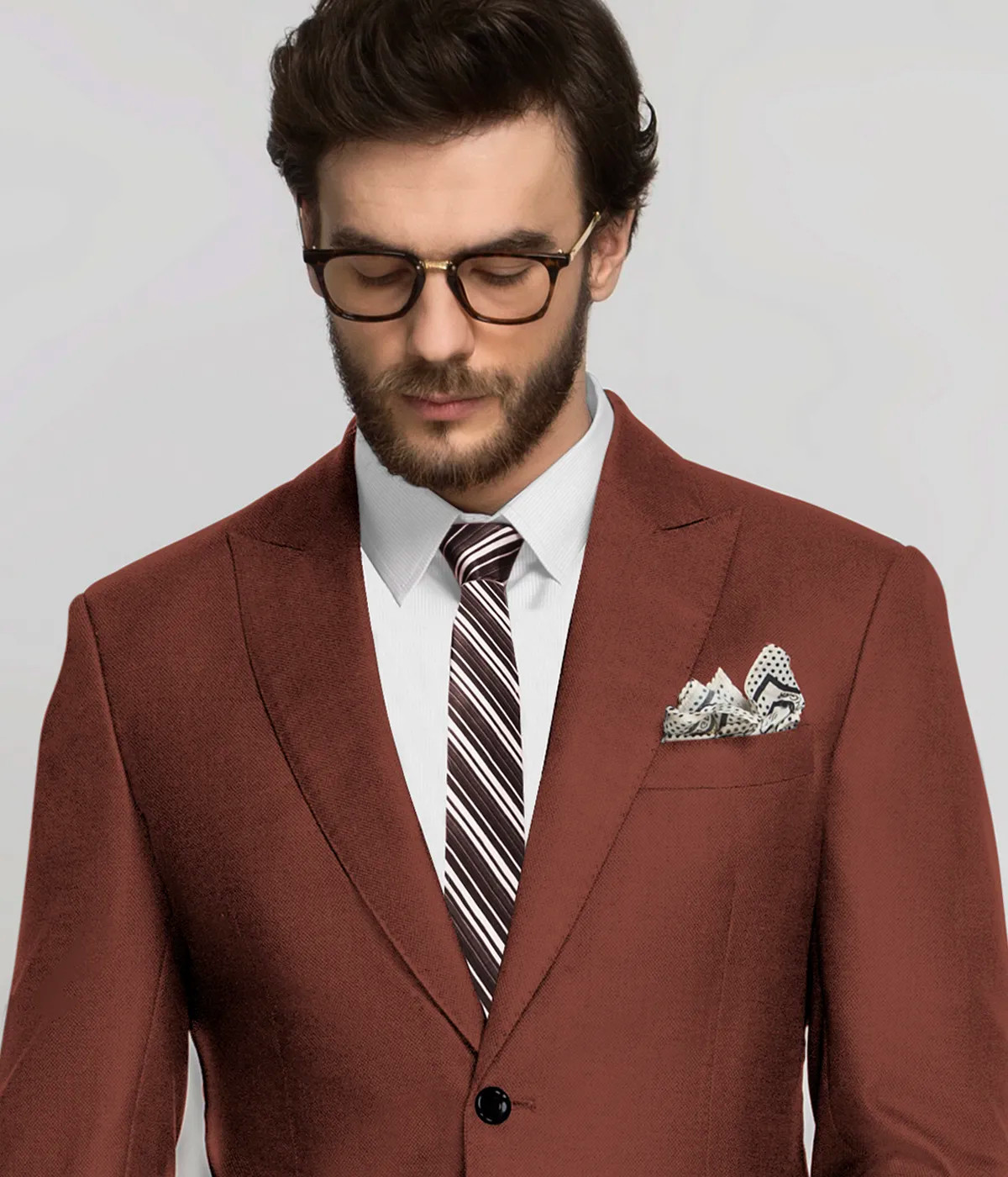 Bright Rust Wool Suit-1
