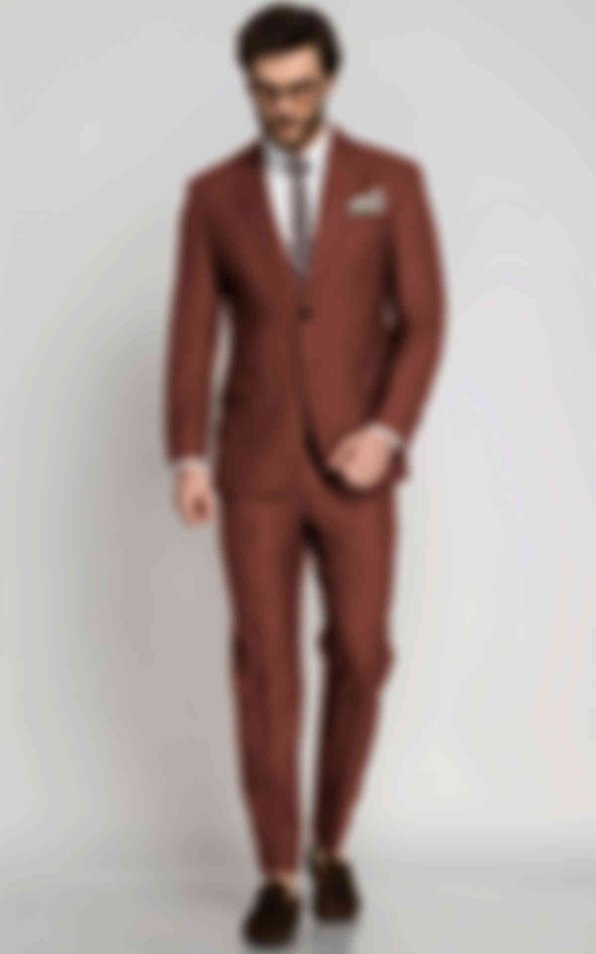 Bright Rust Wool Suit image