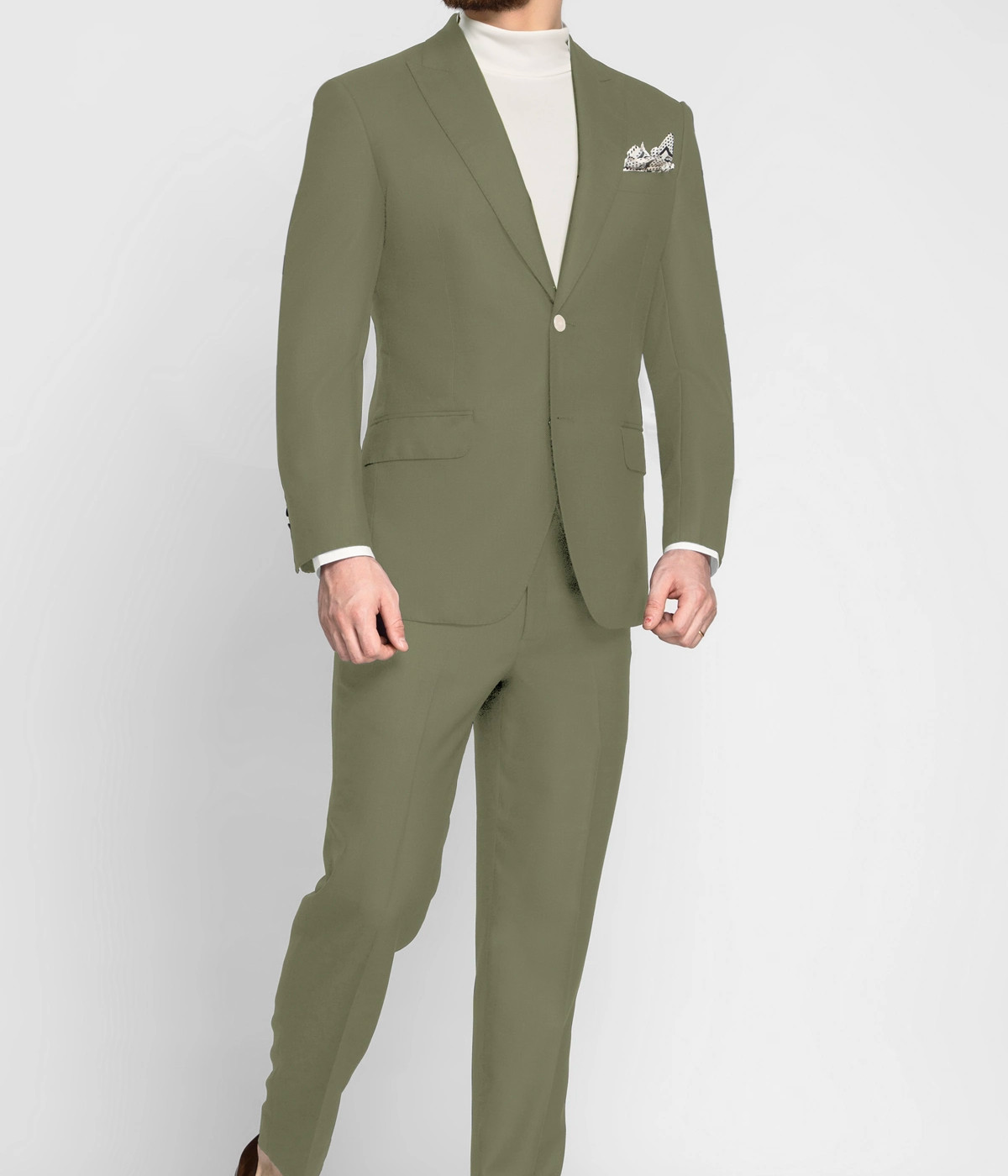 Forest Sage Wool Suit- view-2