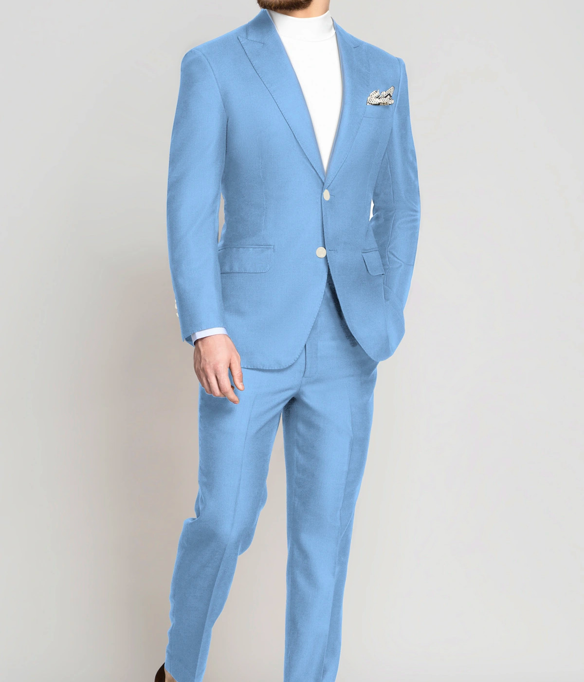Light Blue Wool Suit- view-2