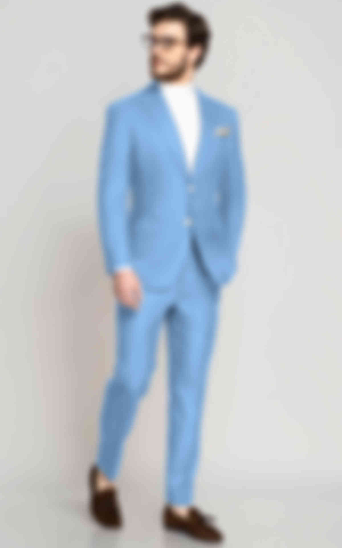 Light Blue Wool Suit
