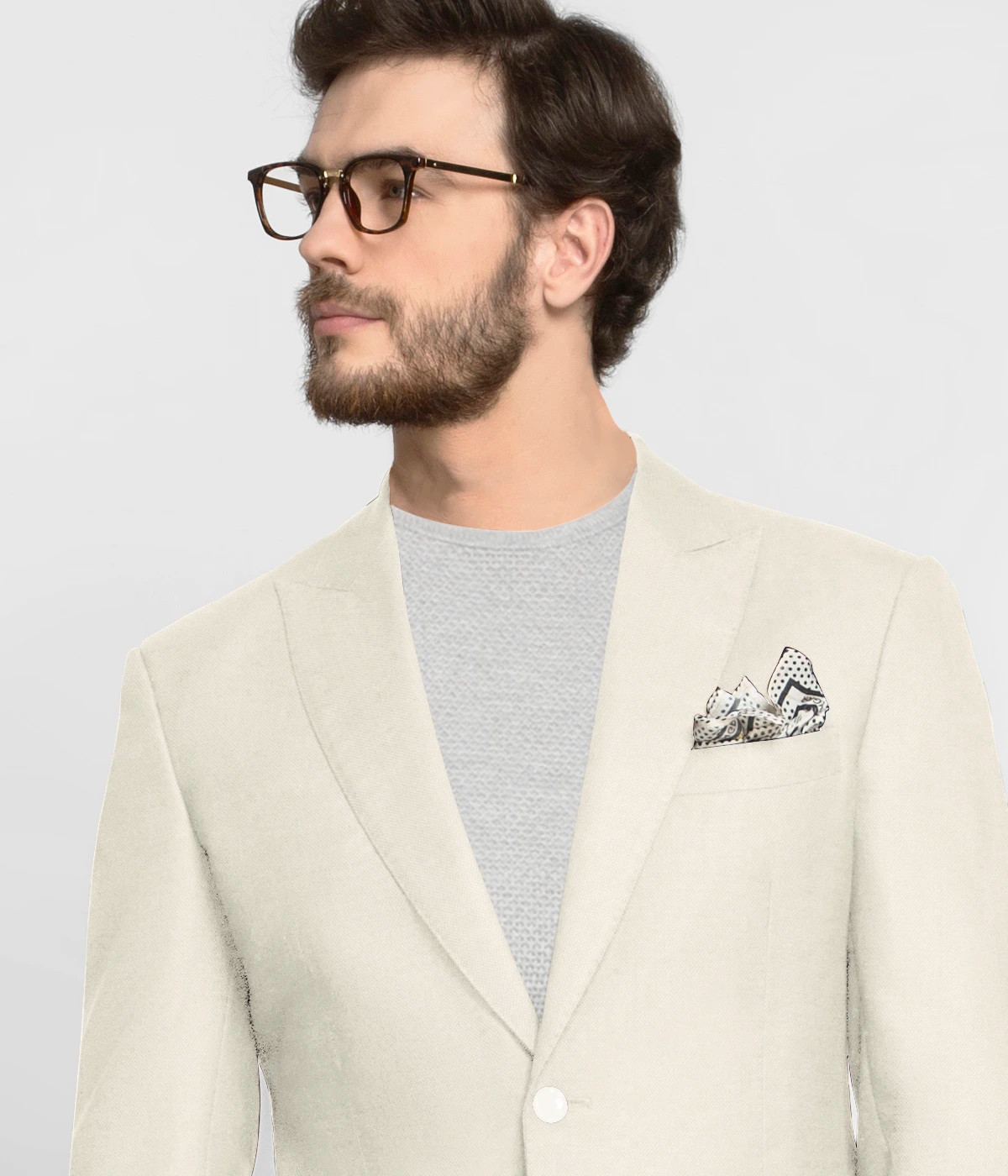 Classic Ivory Wool Suit-1