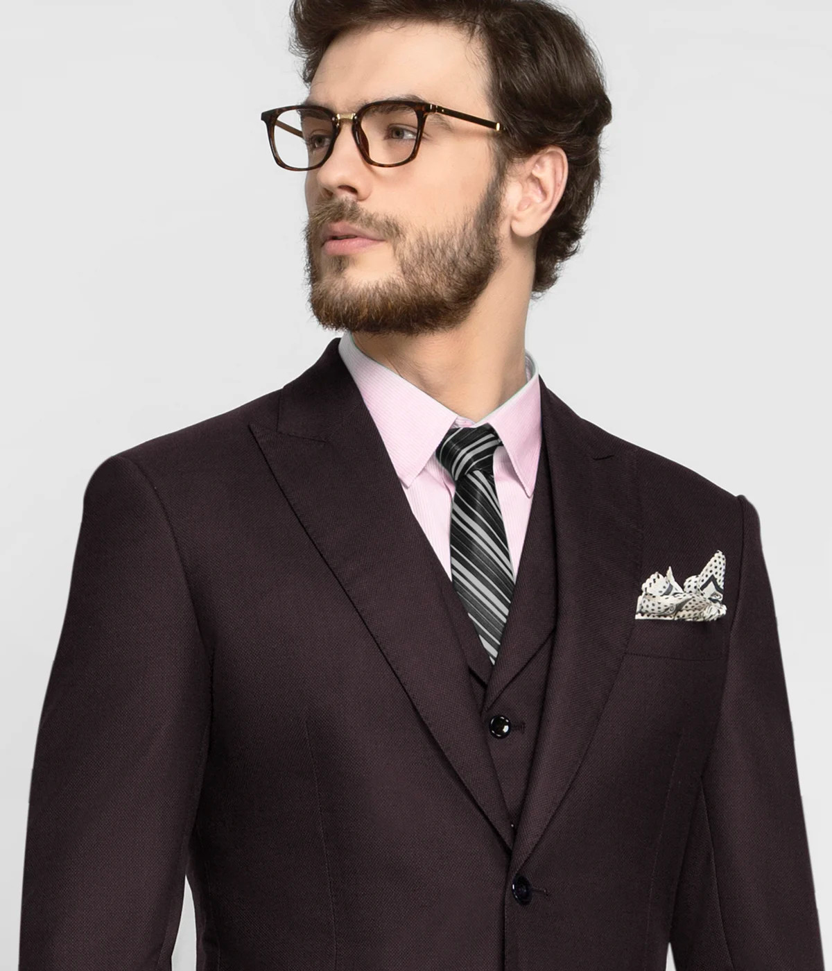 Spanish Wine Wool Suit-1