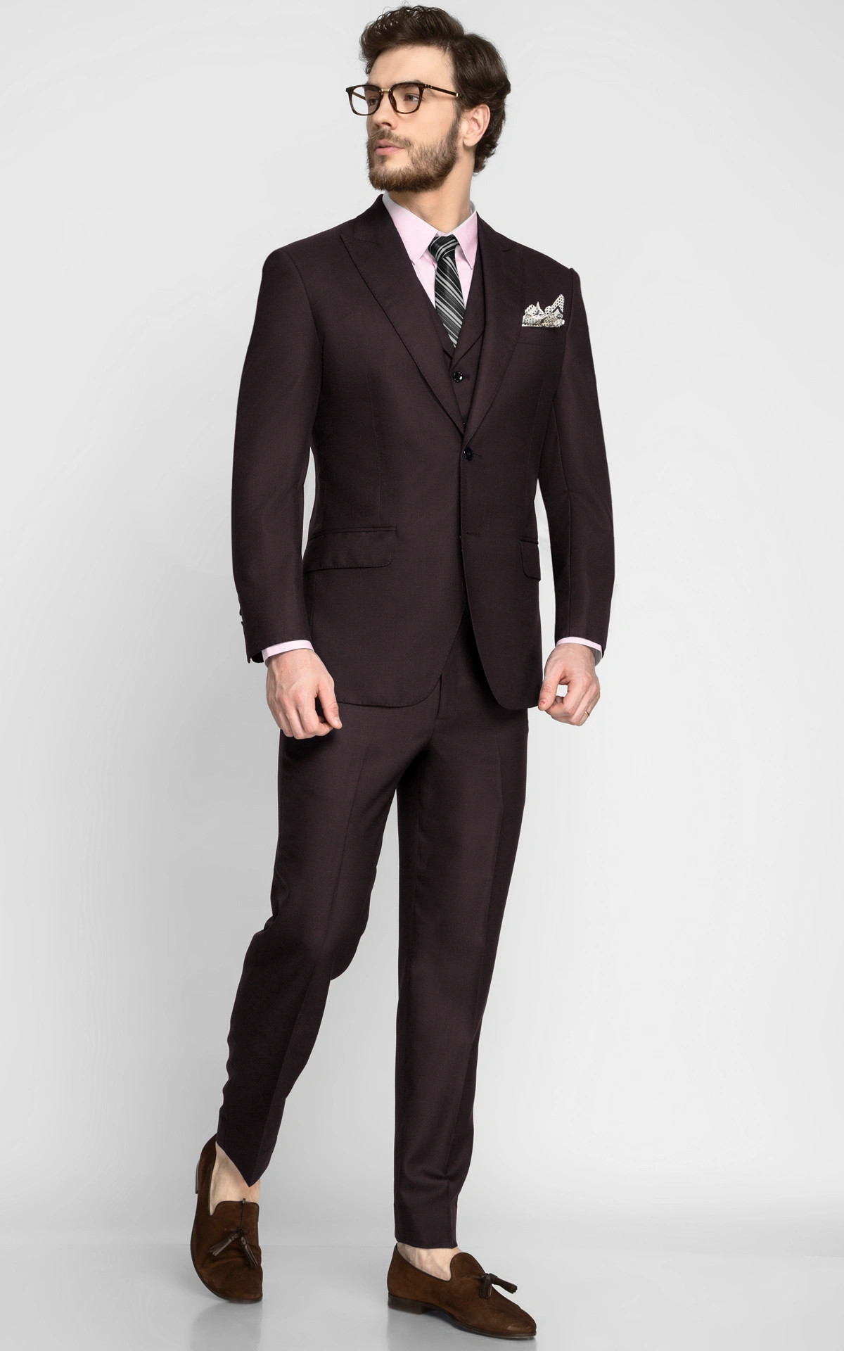 Spanish Wine Wool Suit