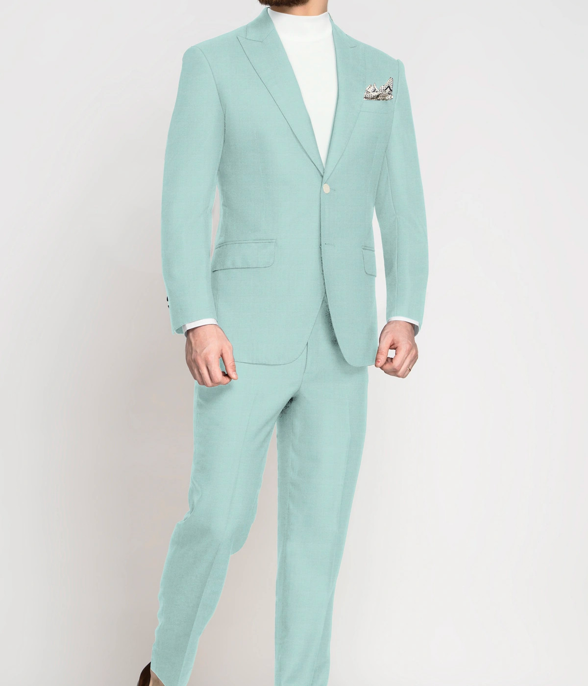 Mint Green Wool Suit- view-2