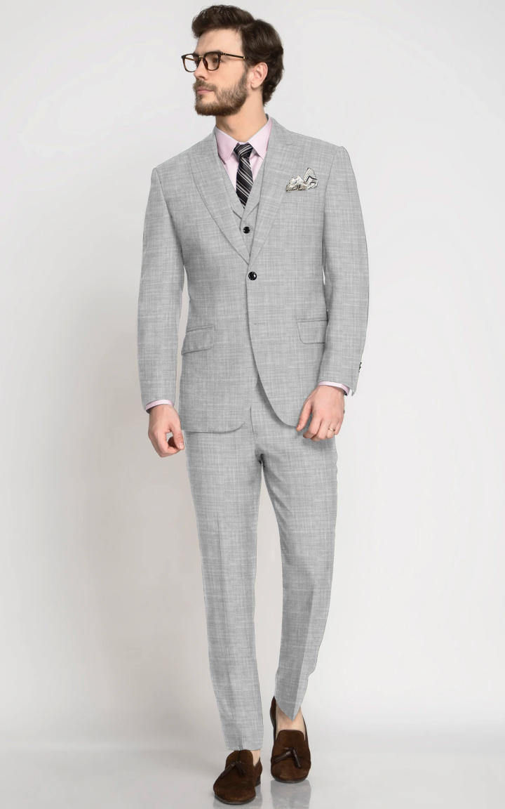 Light Grey Sharkskin Suit image