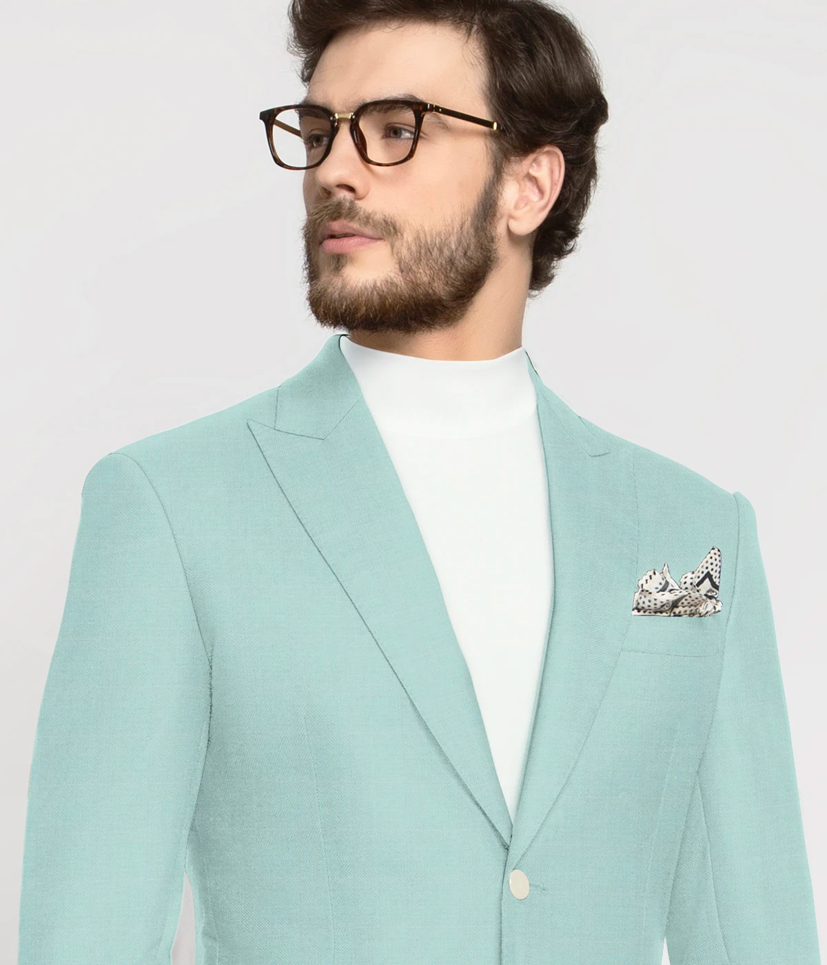 Mint Green Wool Blazer-1
