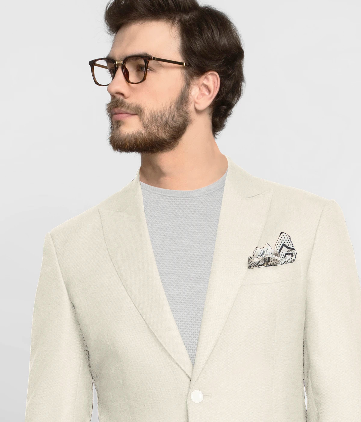 Classic Ivory Wool Blazer-1