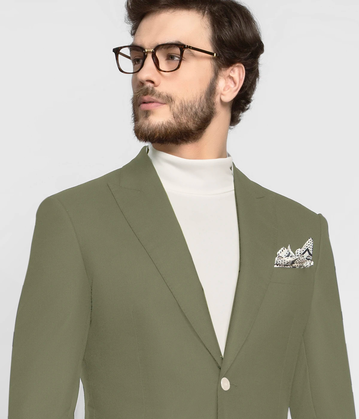 Forest Sage Wool Blazer-1