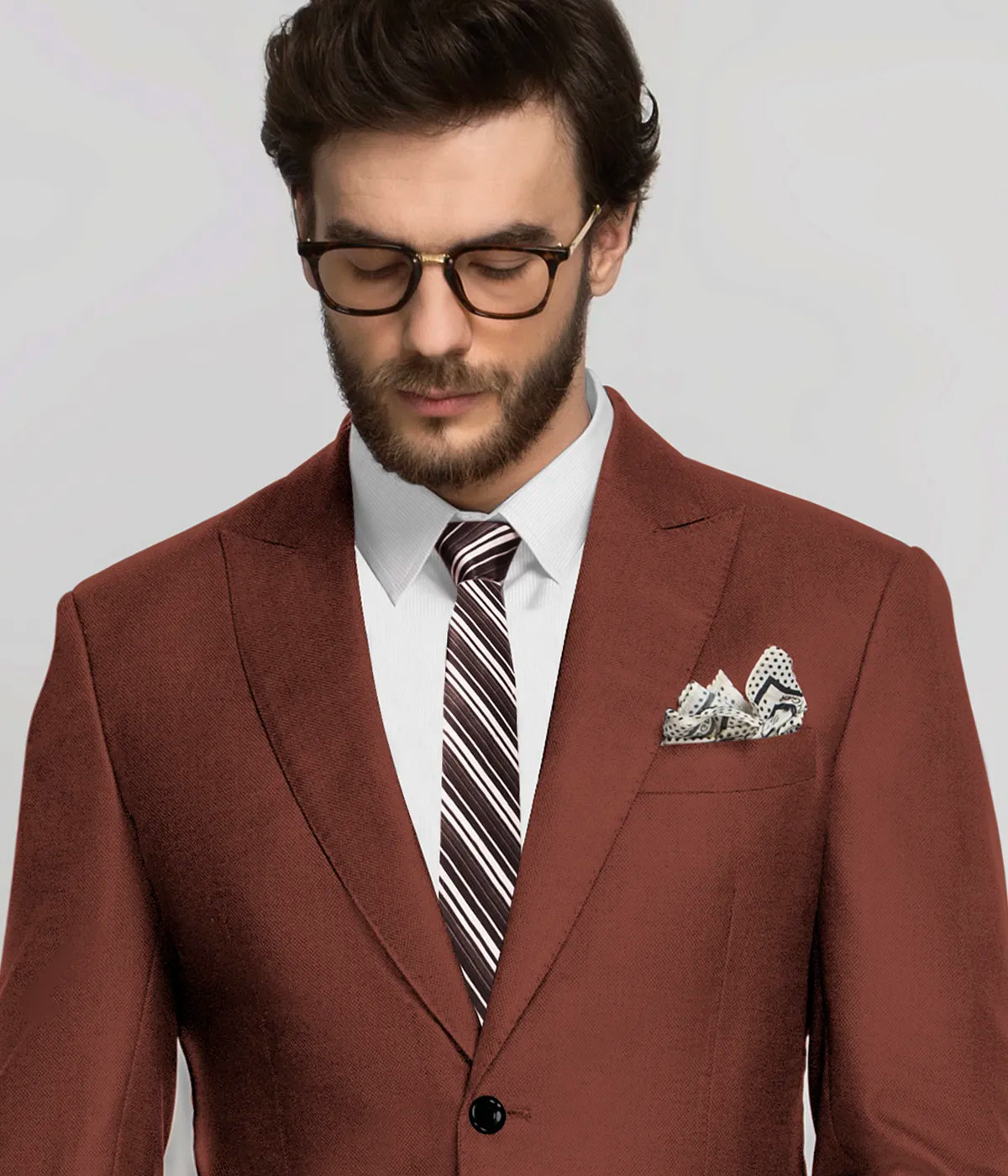 Bright Rust Wool Blazer-1