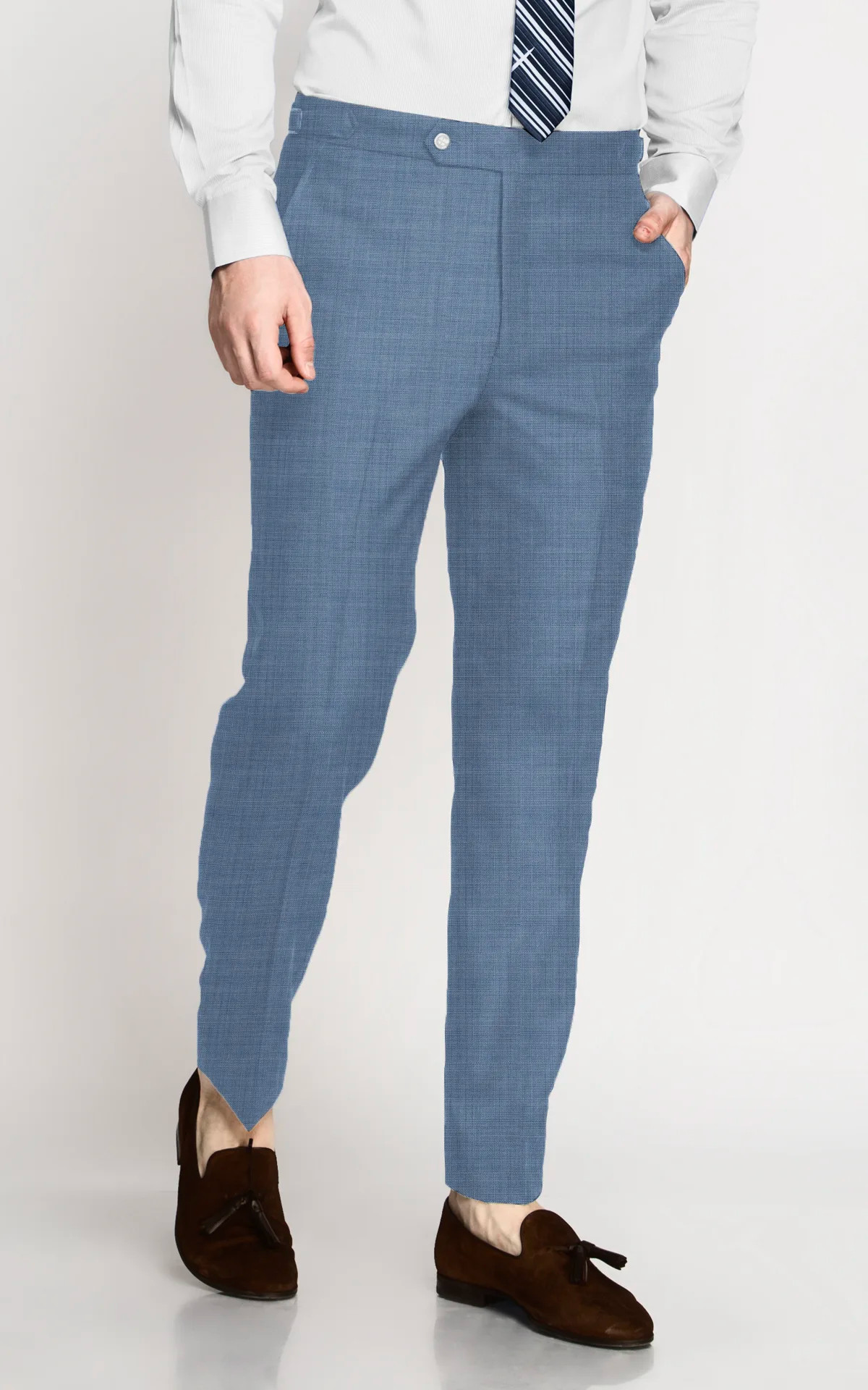 Powder Blue Wool Pants