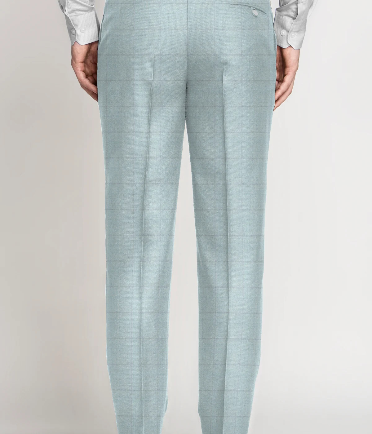 Pastel Blue Checks Pants- view-1