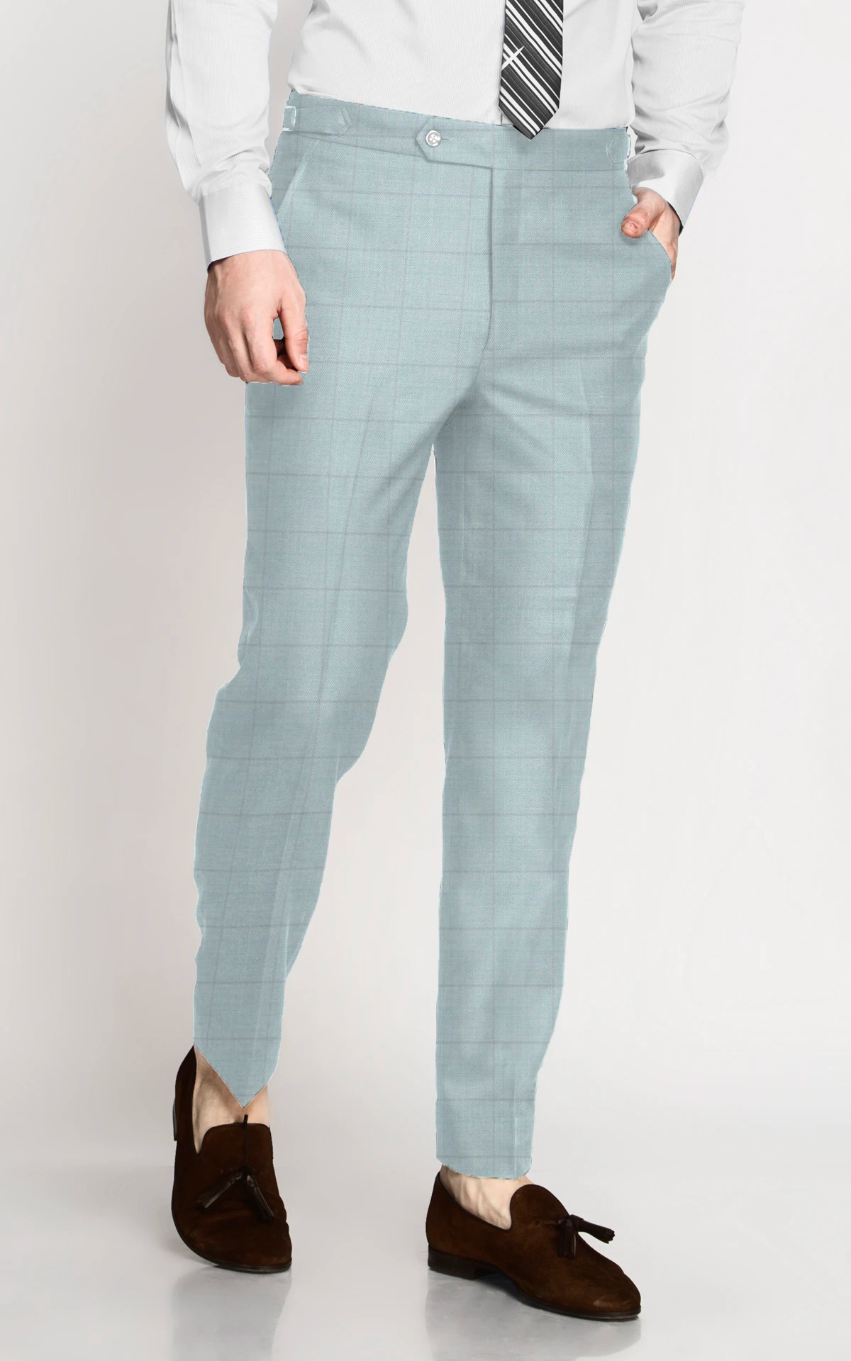 Pastel Blue Checks Pants