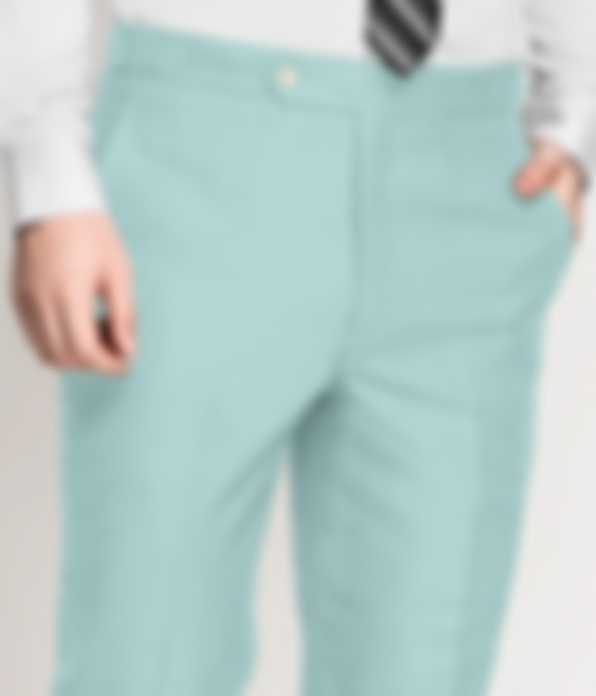 Mint Green Wool Pants-1