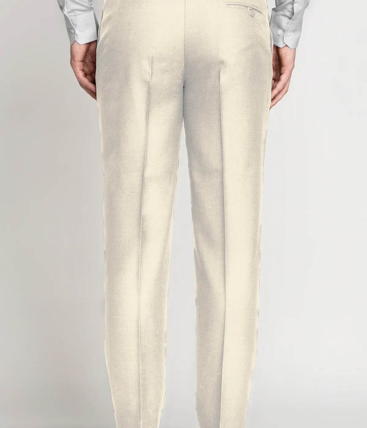 Classic Ivory Wool Pants- view-1