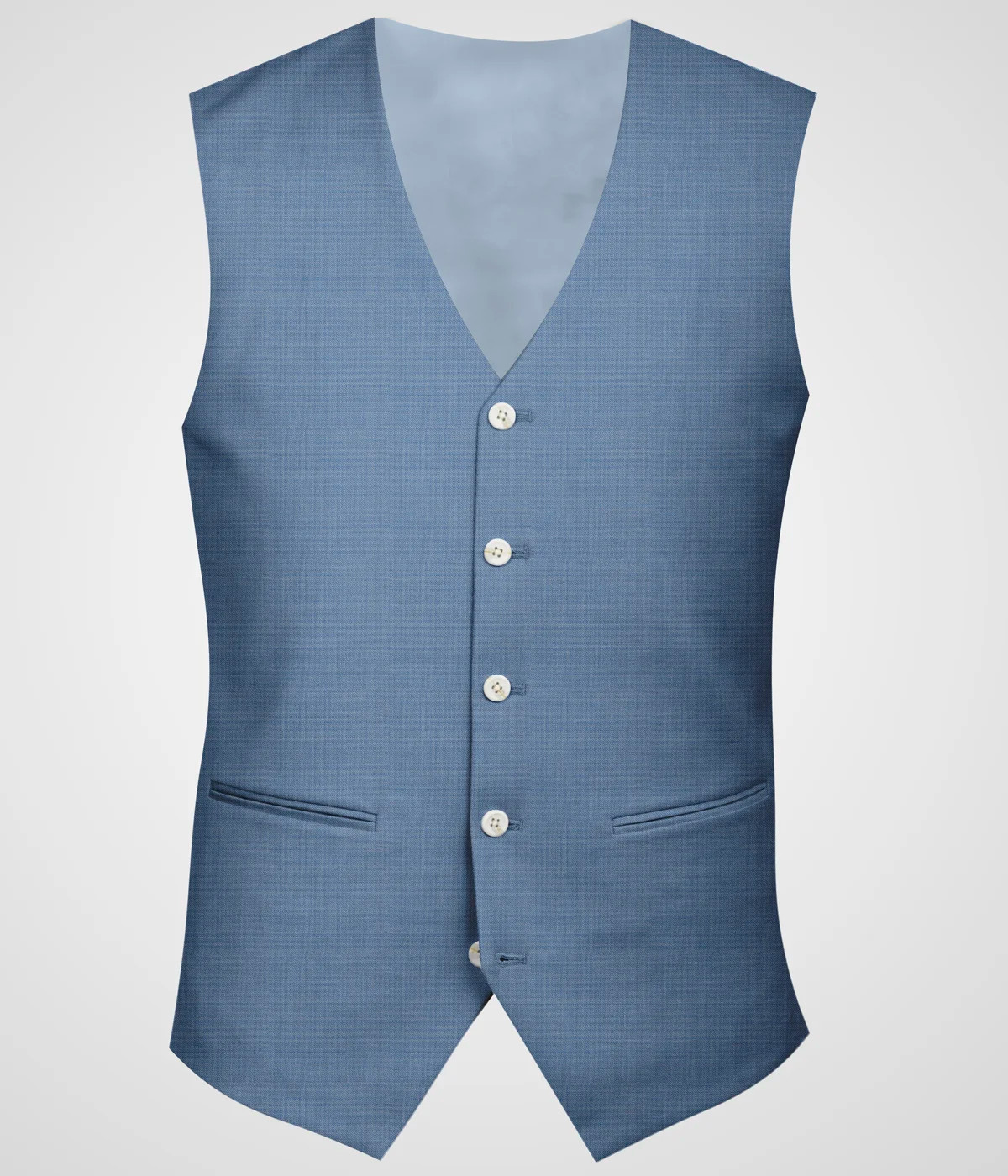 Powder Blue Wool Vest-1