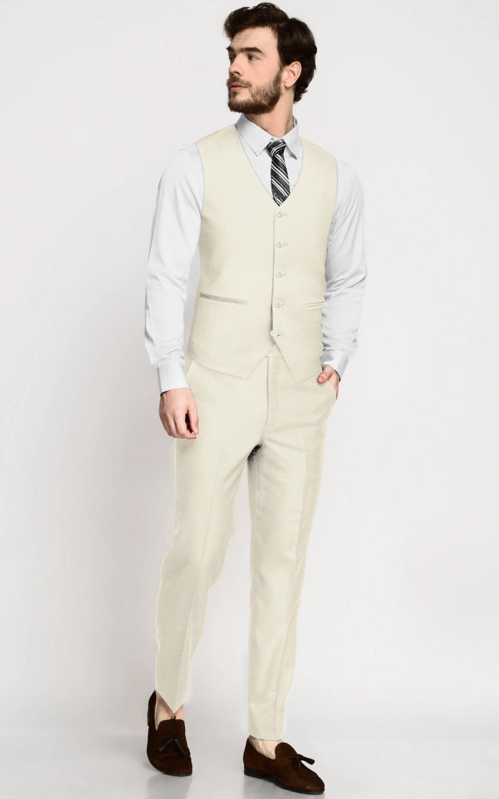 Classic Ivory Wool Vest image