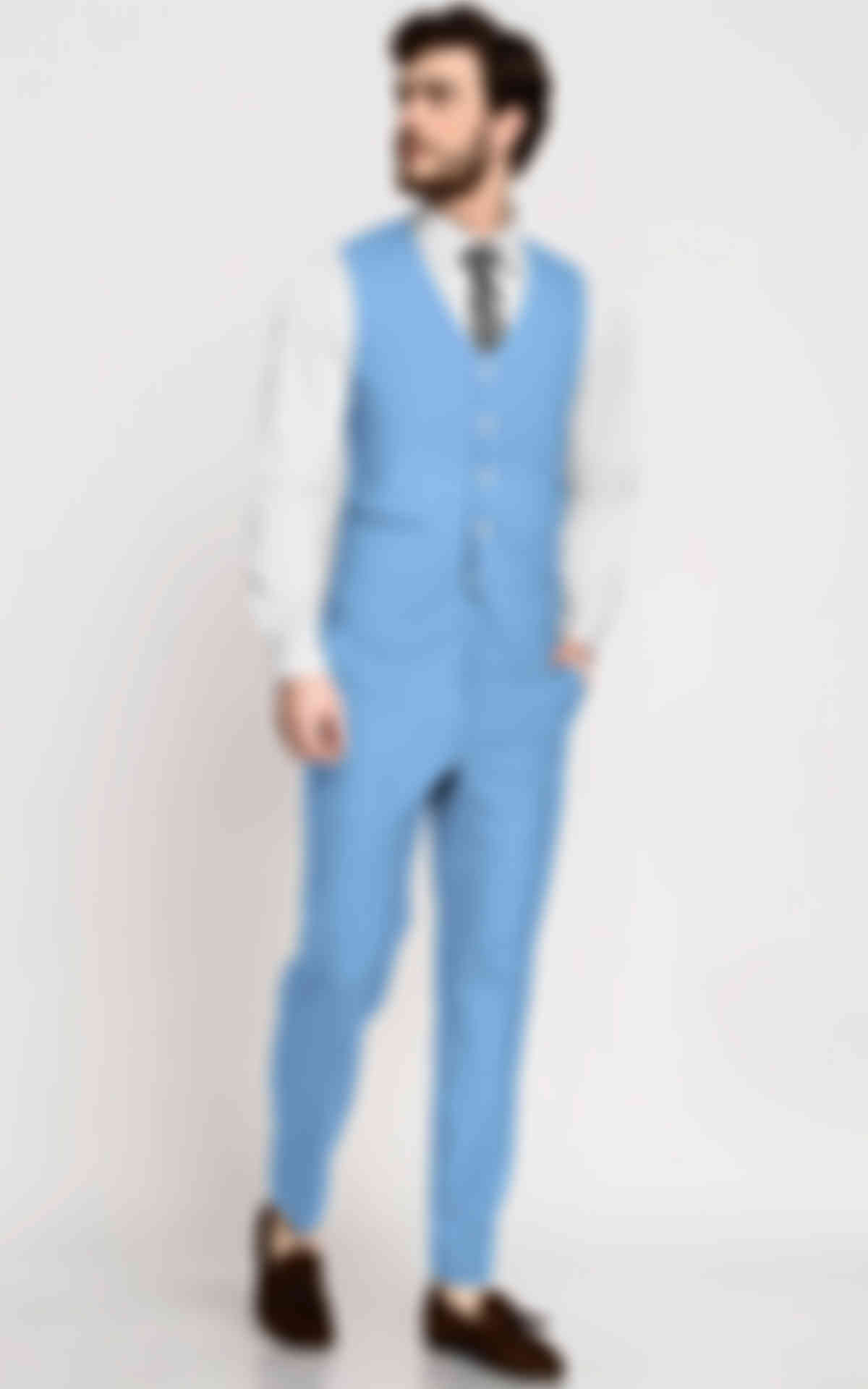 Light Blue Wool Vest image