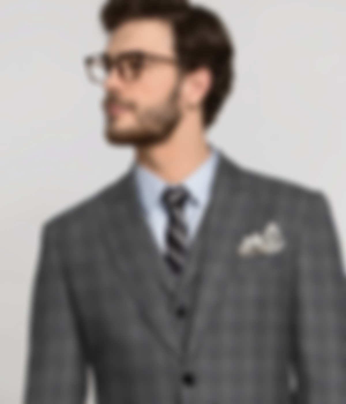 Grey Checks Pure Wool Suit-1