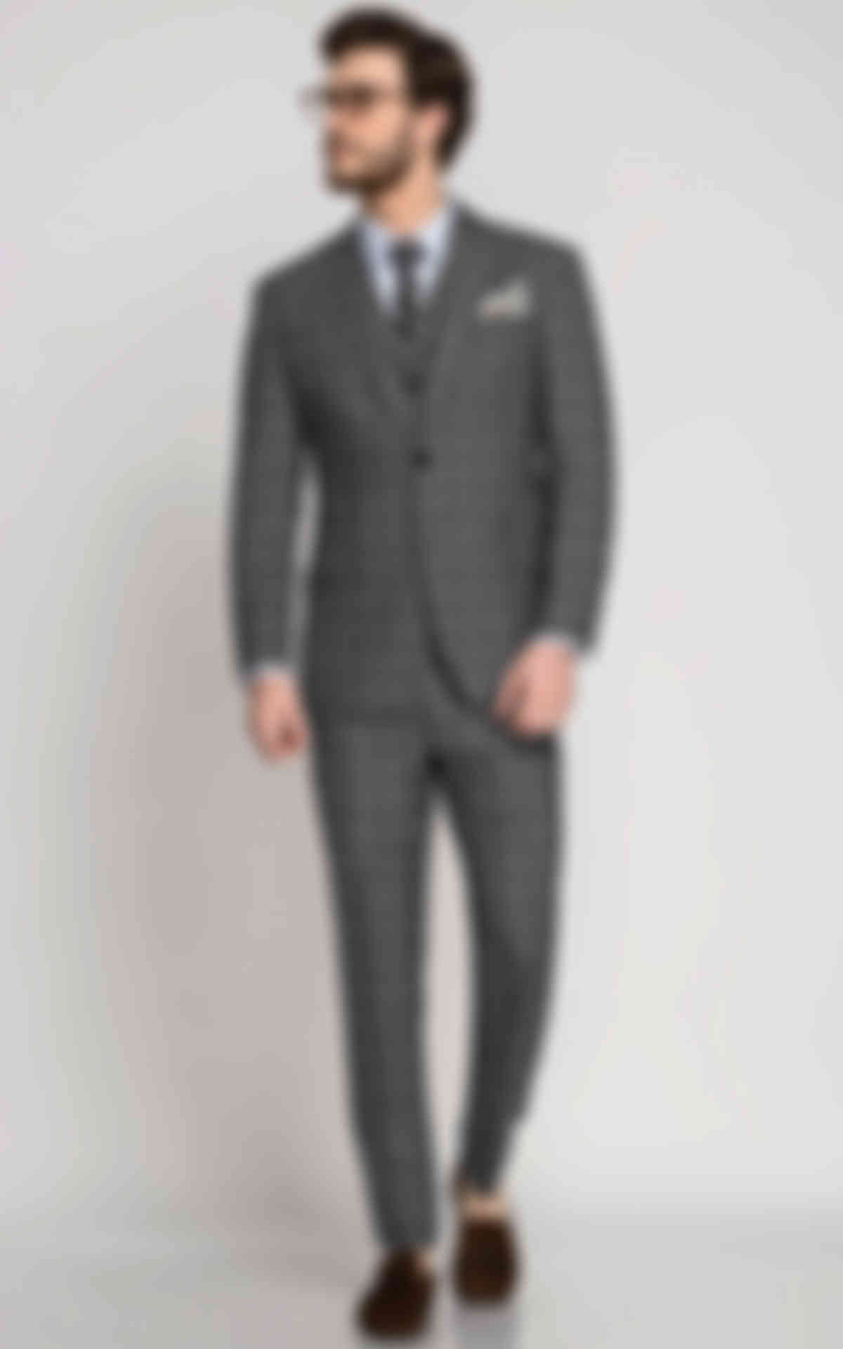 Grey Checks Pure Wool Suit image