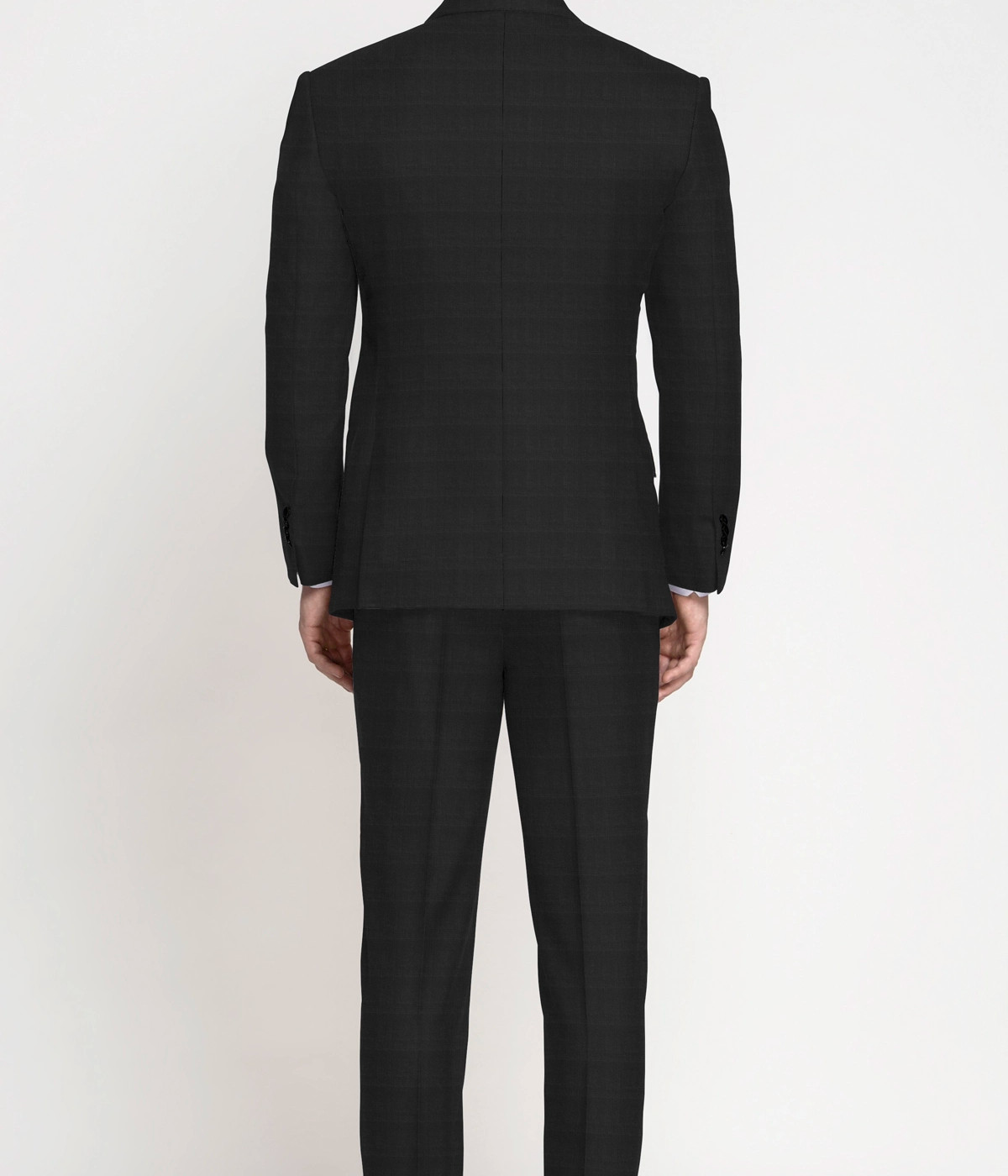 Georgia Plaid Black Wool Suit- view-1