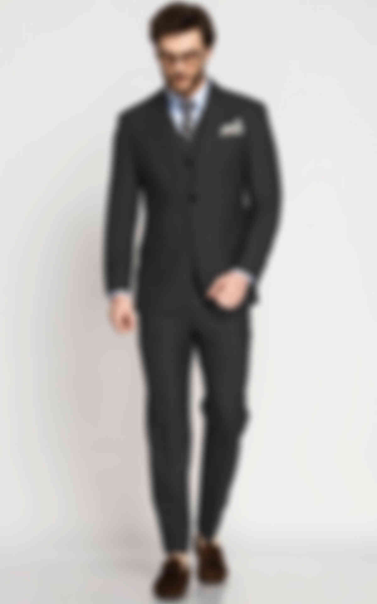 Charcoal Checks Pure Wool Suit image