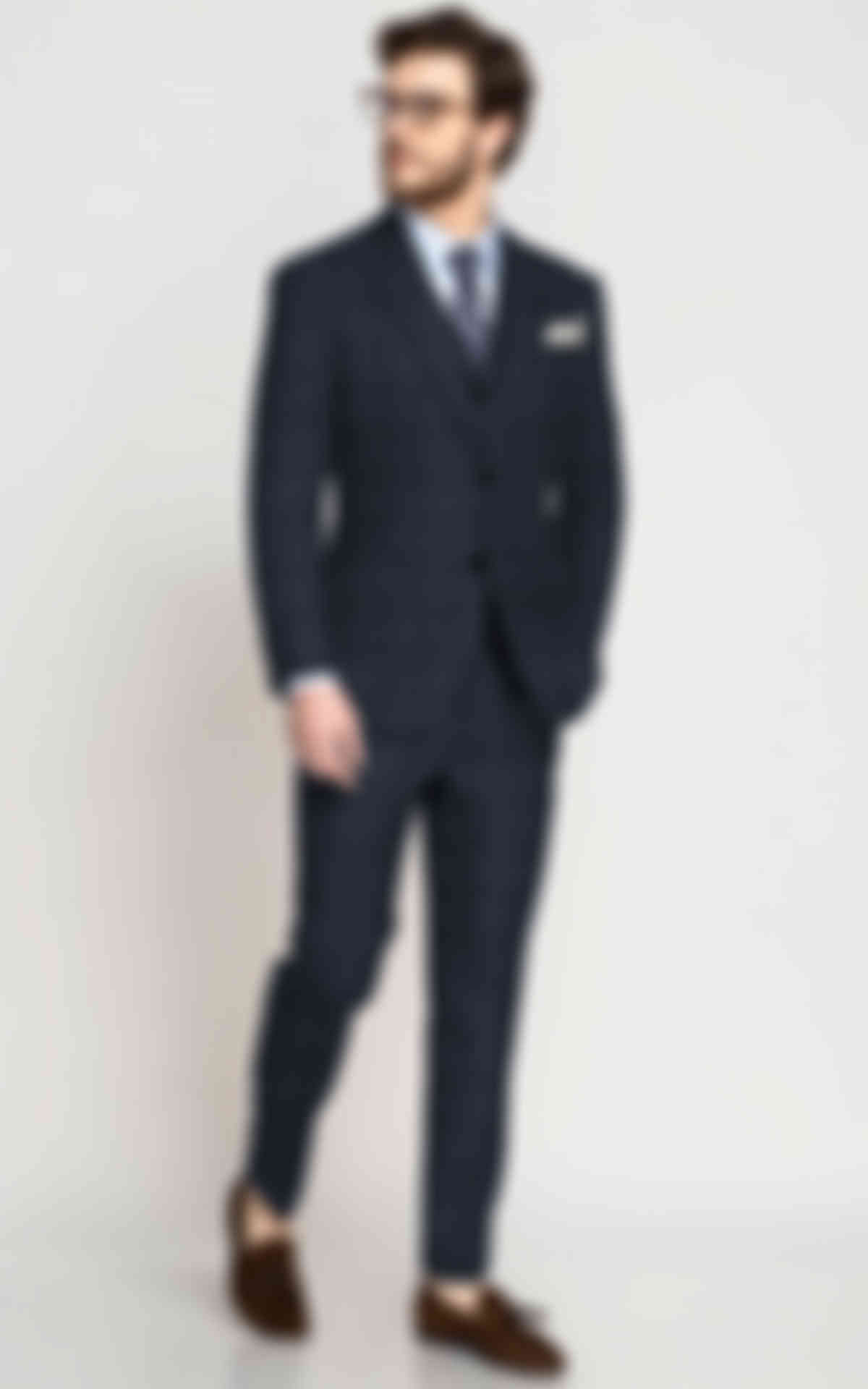 Vienna Blue Checks Wool Suit image