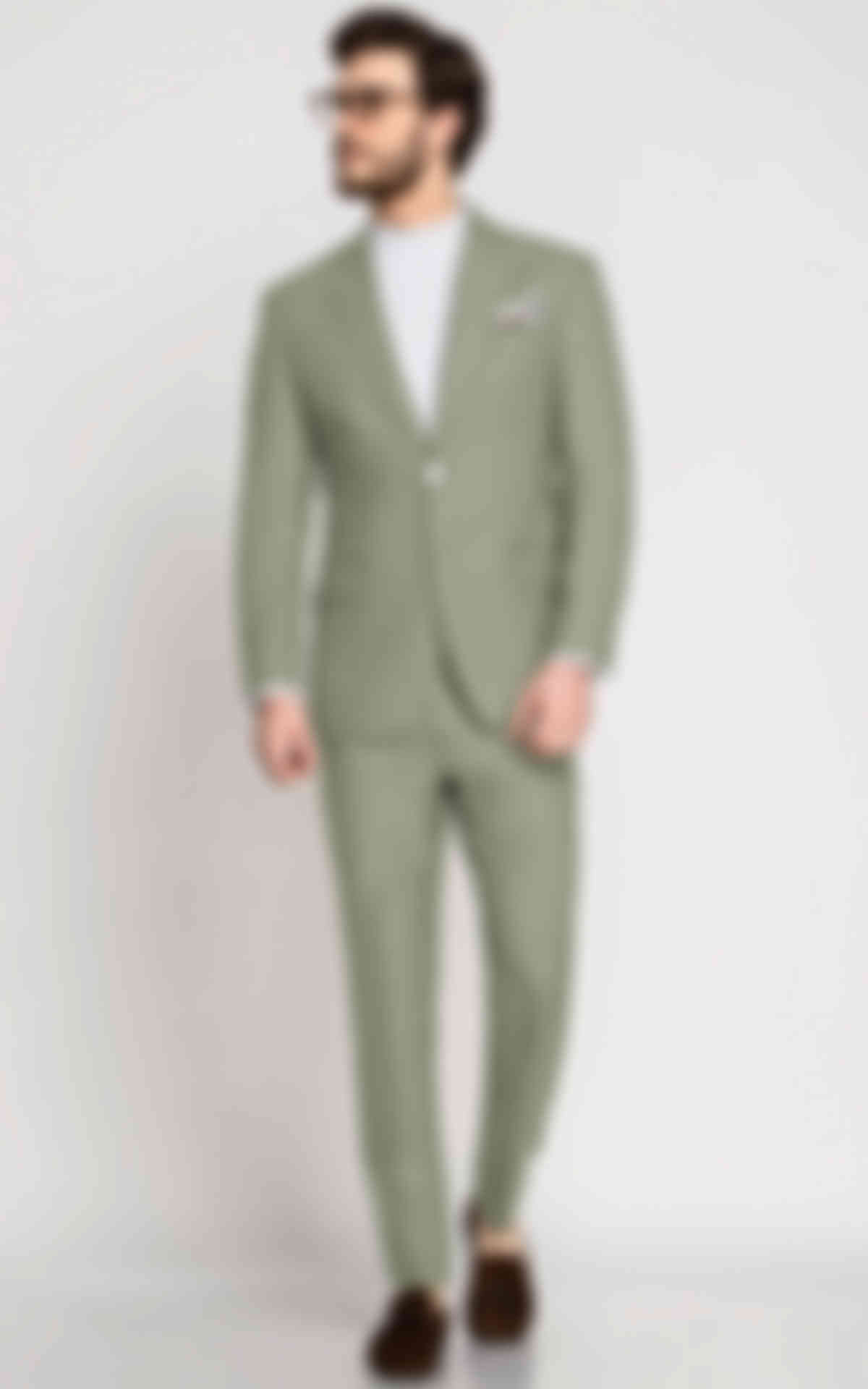 Sage Green Checks Vegan Suit image