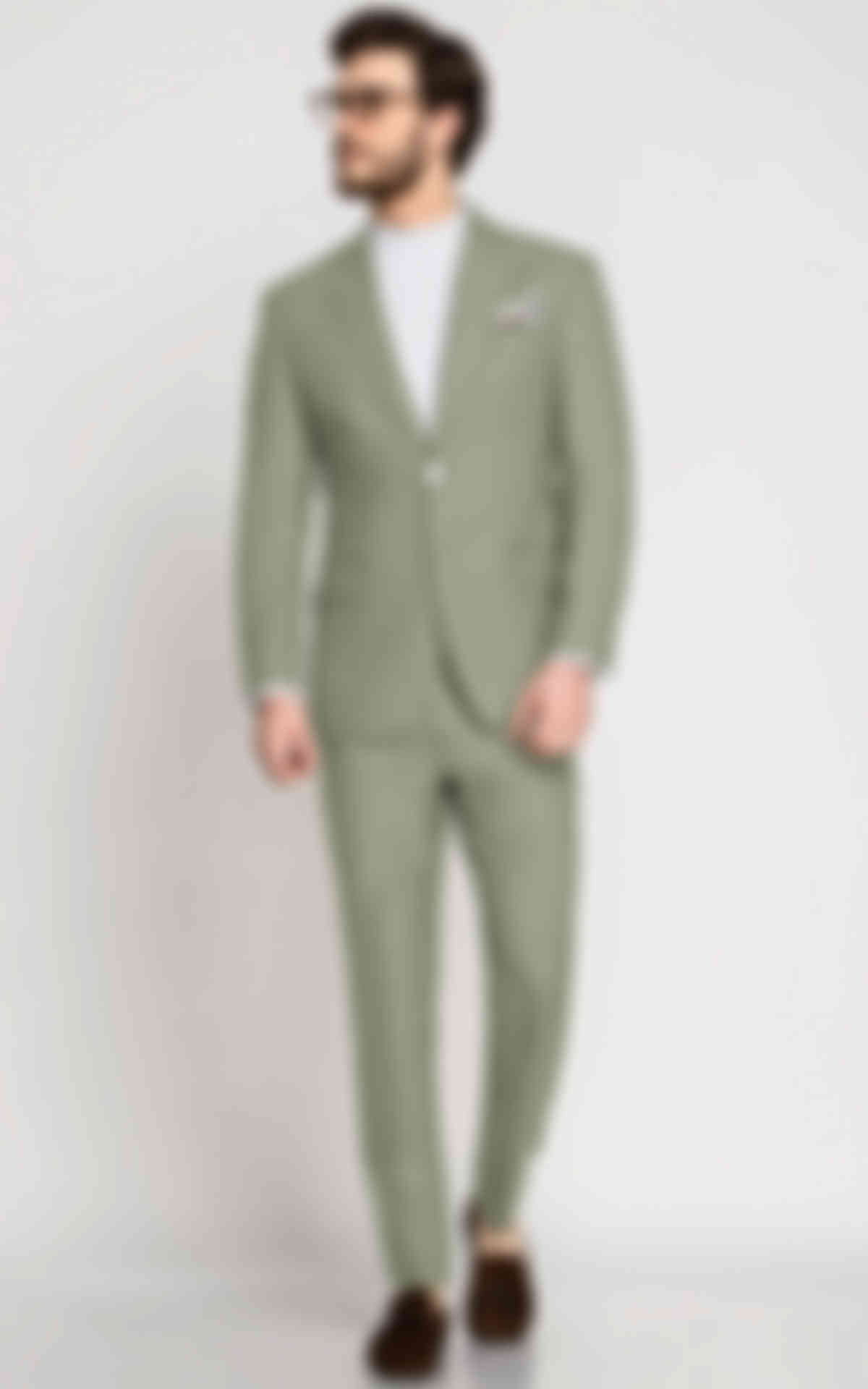 Sage Green Checks Vegan Suit