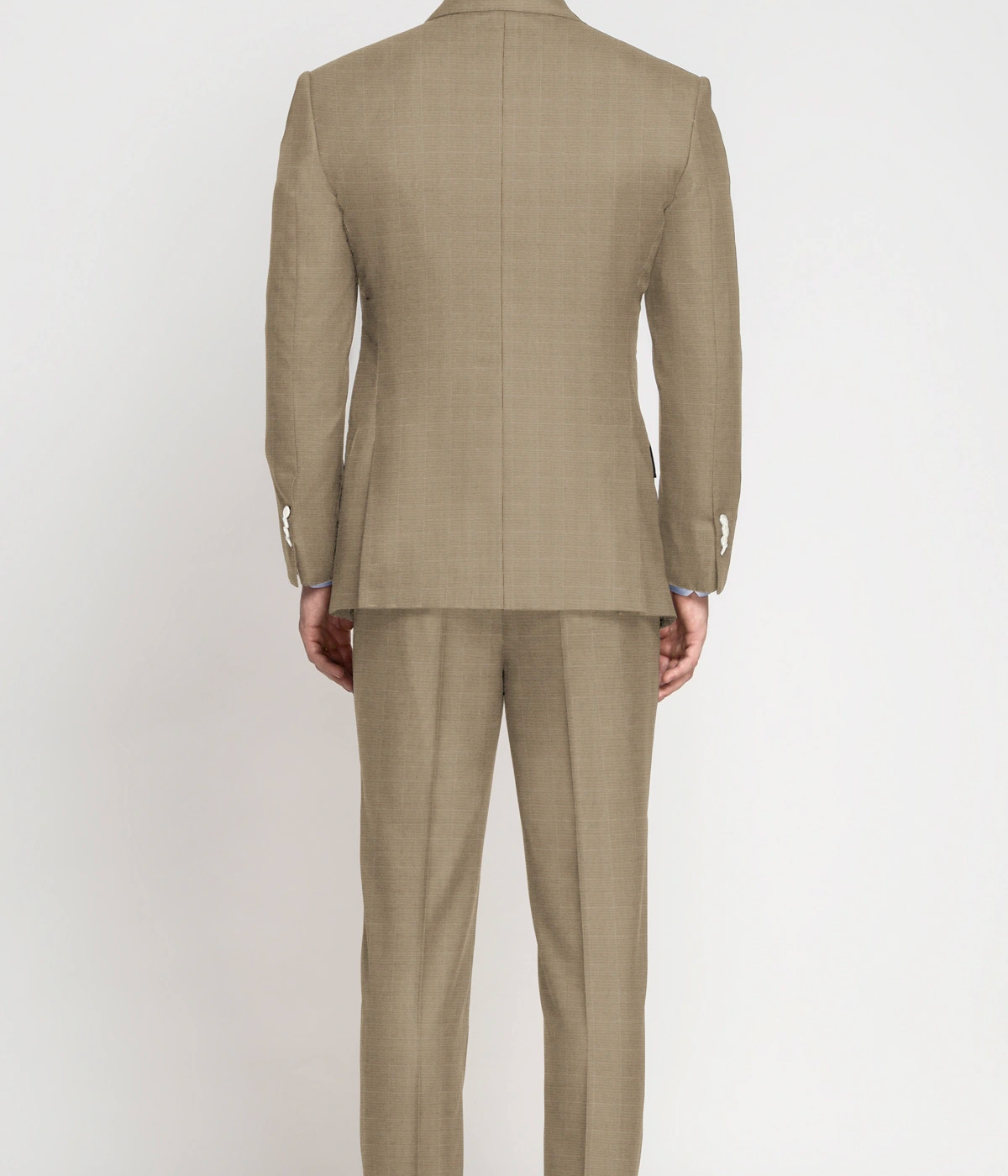 Sand Beige Checks Vegan Suit- view-1