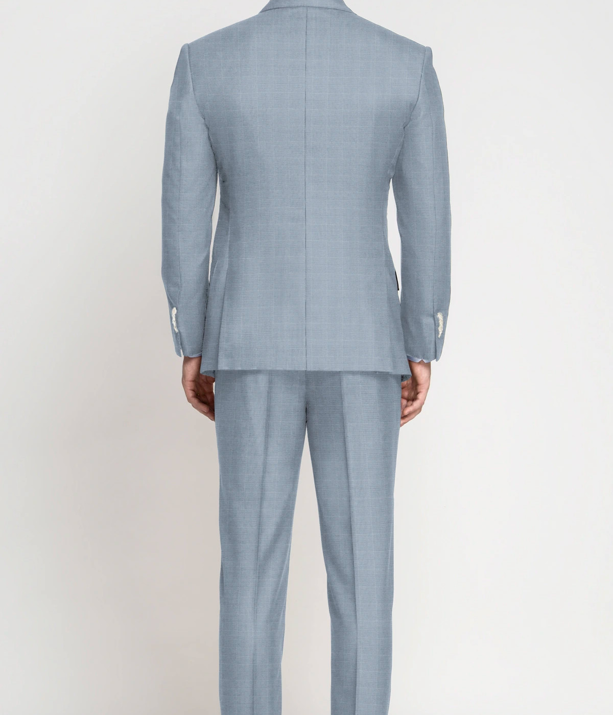 Sky Blue Checks Vegan Suit- view-1