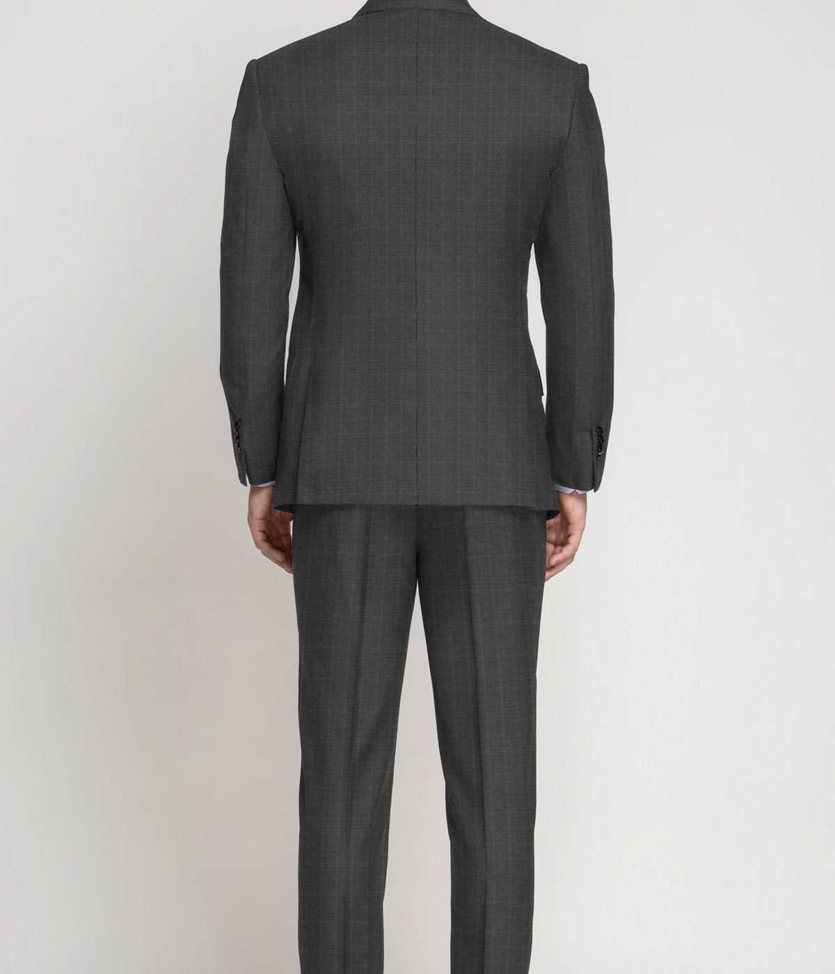 Grey Mini Checks Vegan Suit- view-1