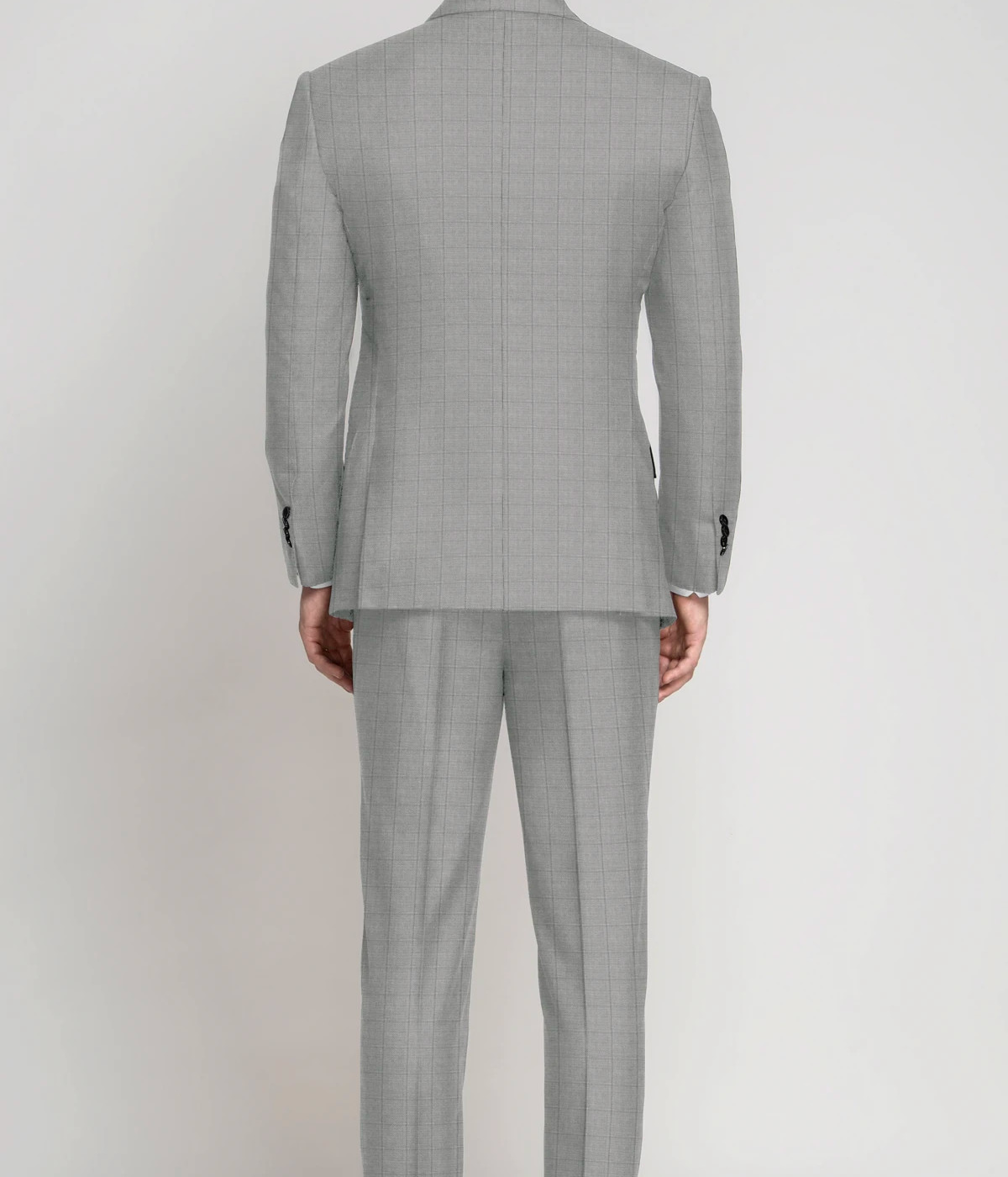 Light Grey Checks Vegan Suit- view-1